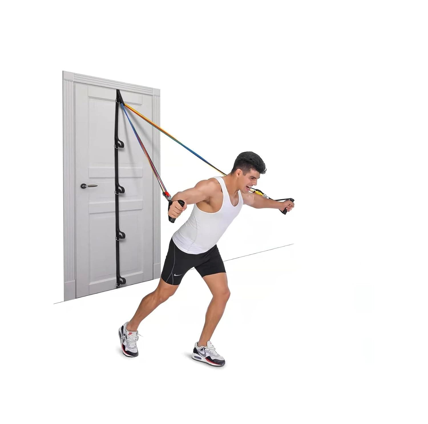 Adjustable Door Anchor Strap for Resistance Bands, Portable Wall Anchor for Home Gym – Space-Saving, Multi-Point Anchor for Full-Body Workouts and Easy Setup Fitness Equipment