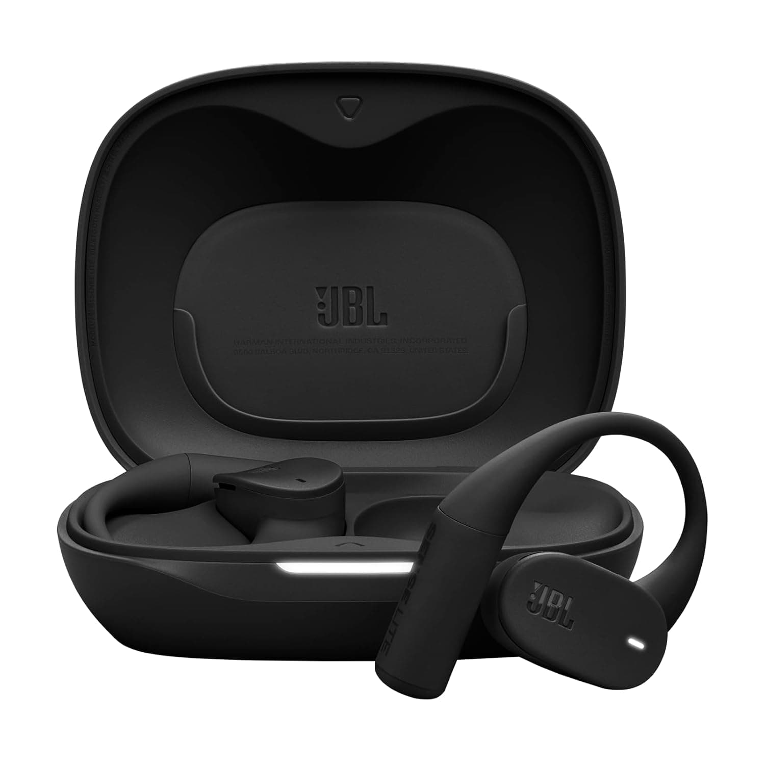 JBL Sense Lite Wireless Earbuds with Open Design and Ear Hook, JBL OpenSound Air Conduction Technology, 32 Hours Operation, Water & Dust Resistant IP54, Black