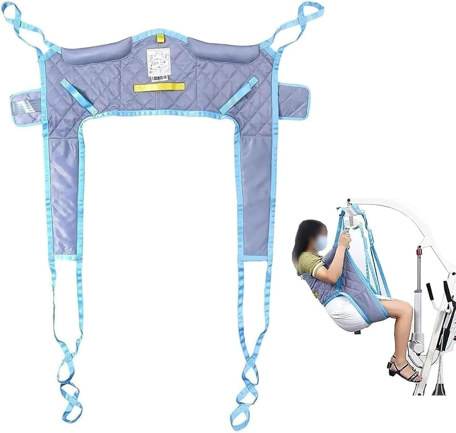 Patient Lift Hoist Sling - Heavy Duty Commode Transfer Belt(Large)