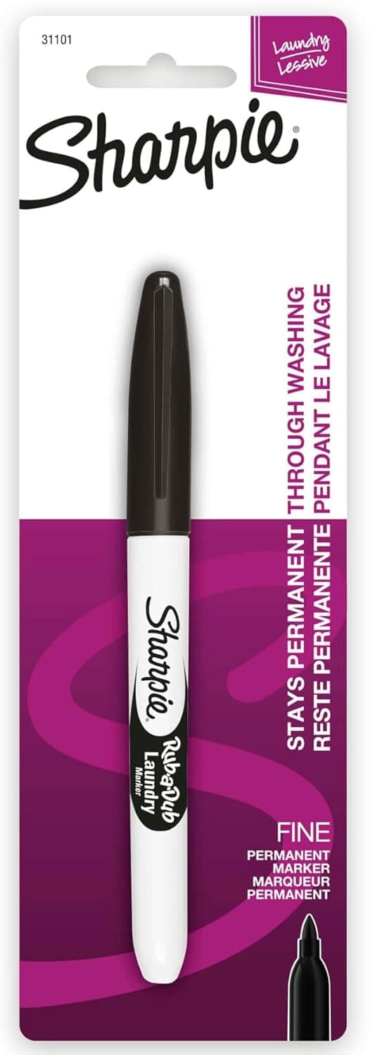 Sharpie Rub-A-Dub Permanent Laundry Marker Fine Black - Pack of 1
