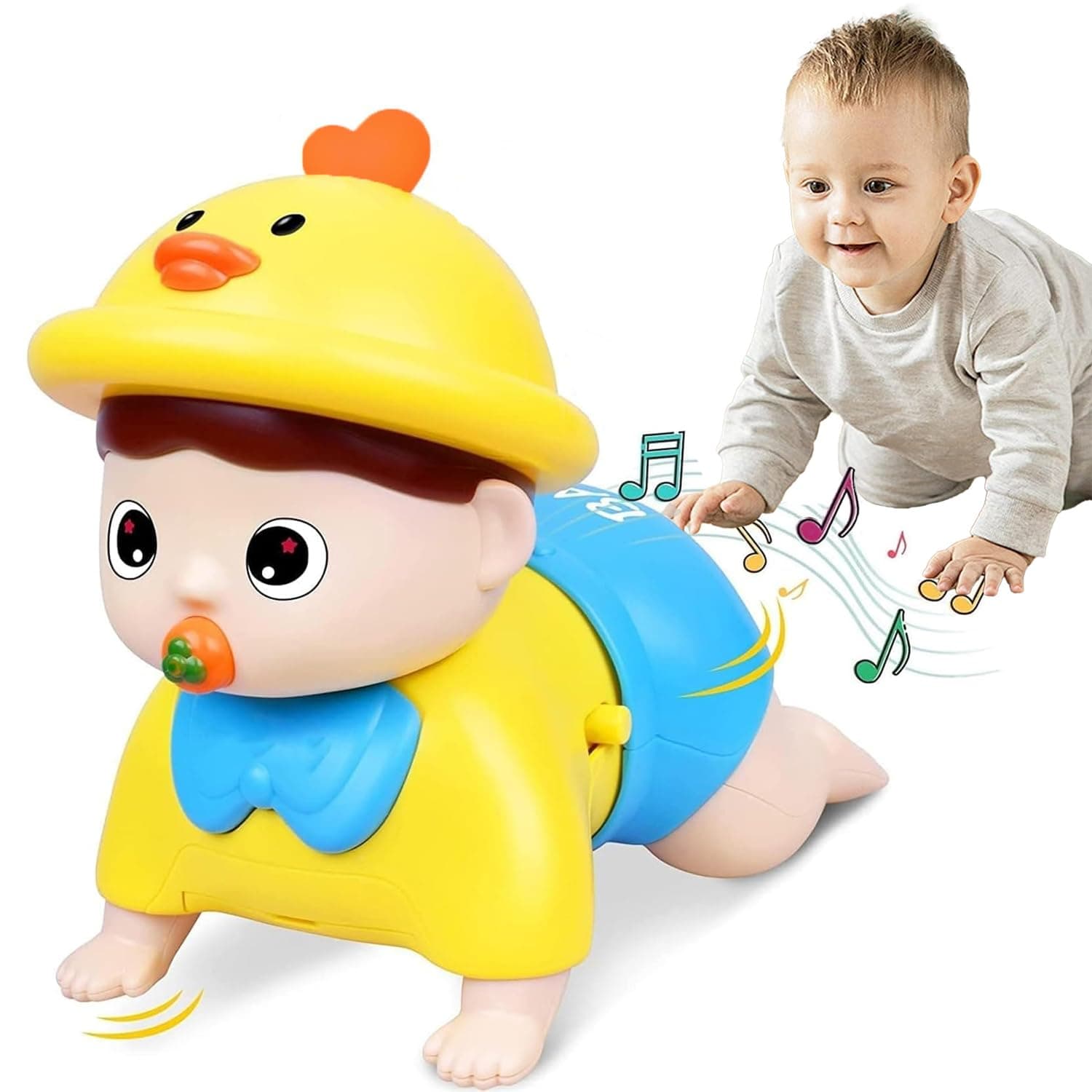 AMERTEER Crawling Baby Toys, Toddler Musical Toys For Crawling Babies with Light & Sound, Tummy Time Crab Toy, Educational Toy for Babies 6 to 18 Months, Infant Learning toys for Boys & Girls