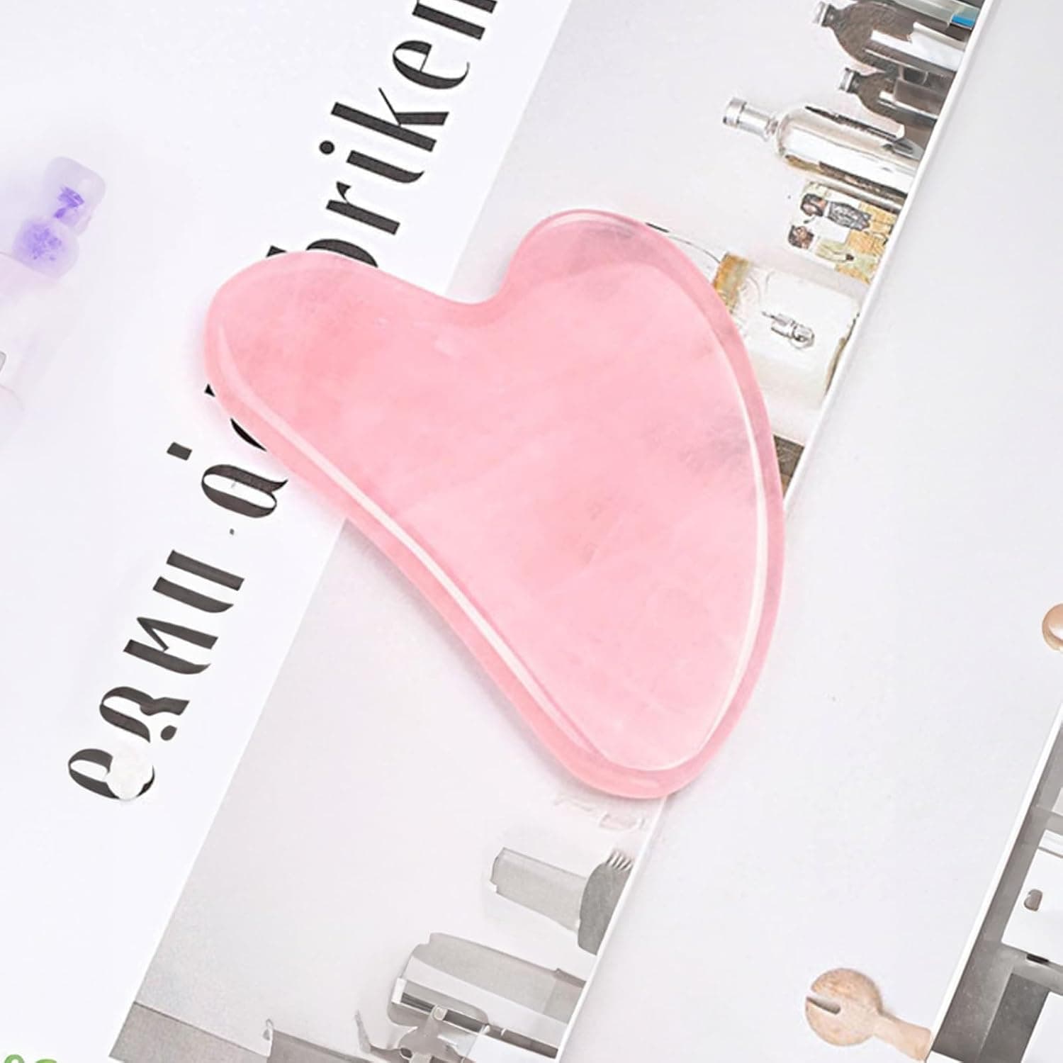 Resin Heart-Shaped Gua Sha Scraping Tool for Full Body Massage, Back, Neck, and Waist Relief, Natural Therapy Tool, Pink