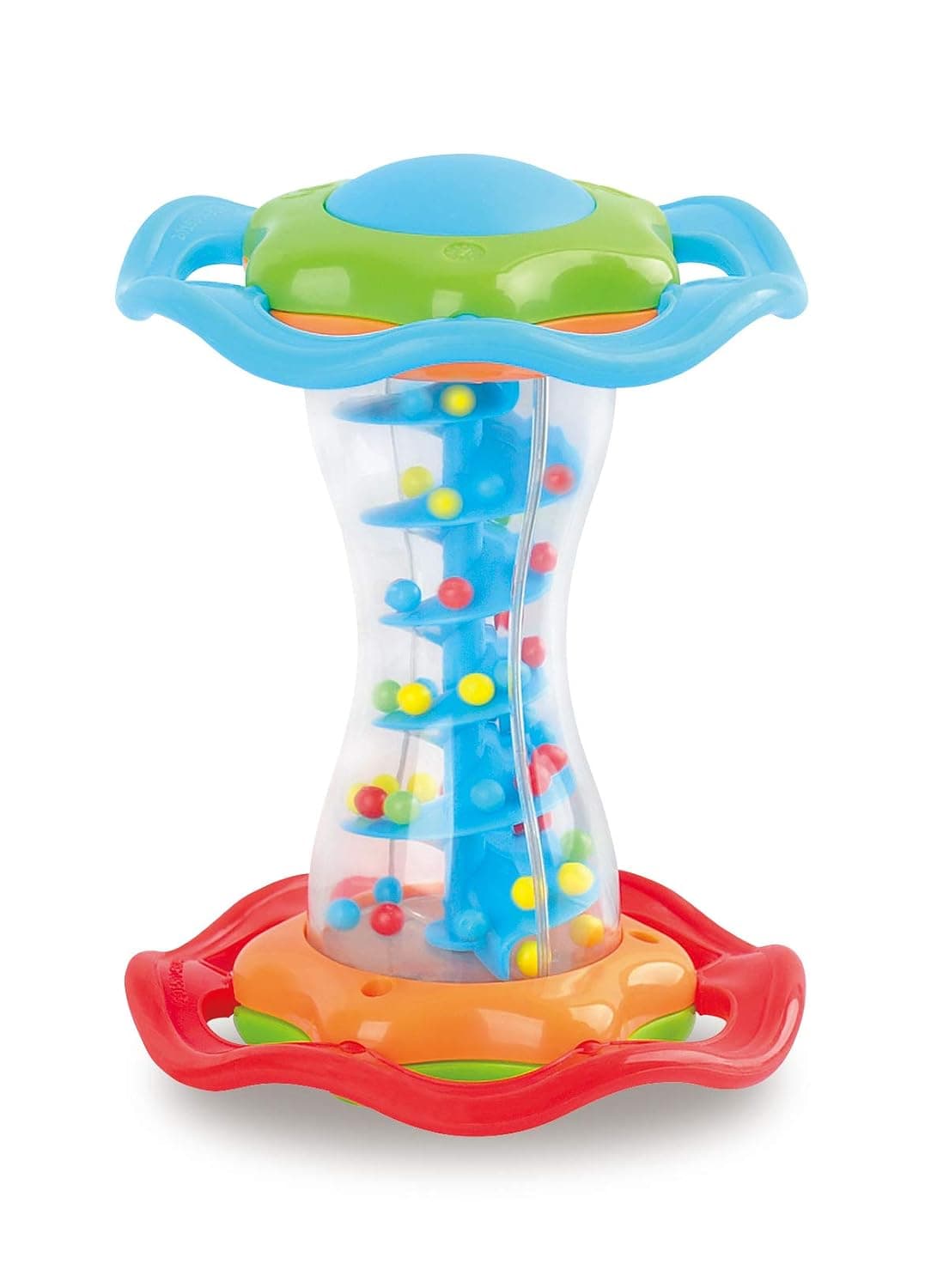 Miniland Musical Baby Toy Pleasant Sound Rain Stick, Blue, Red and Orange 97285