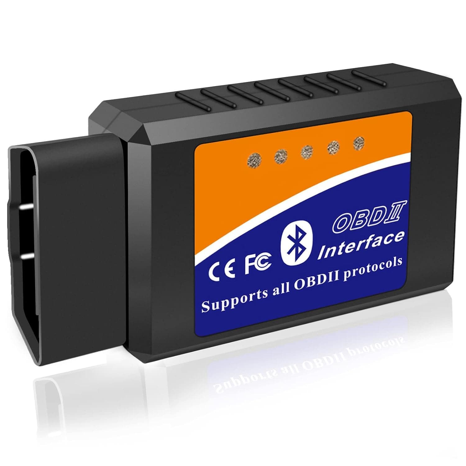 Edasion OBD2 Bluetooth Scanner Code Reader Reset for Android Windows, Auto Car Diagnostic Scan Tool OBDII Adapter for Check Engine Light for Torque, OBD Fusion, Car Scanner App