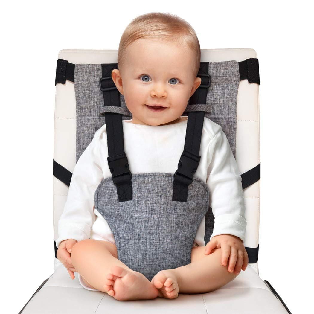 Hepiide High Chair Security Straps,Harness Seat Fabric Baby Portable High Chair Seat Sack with Safety Harness – Parent Pouch Must Haves Baby Travel Essential