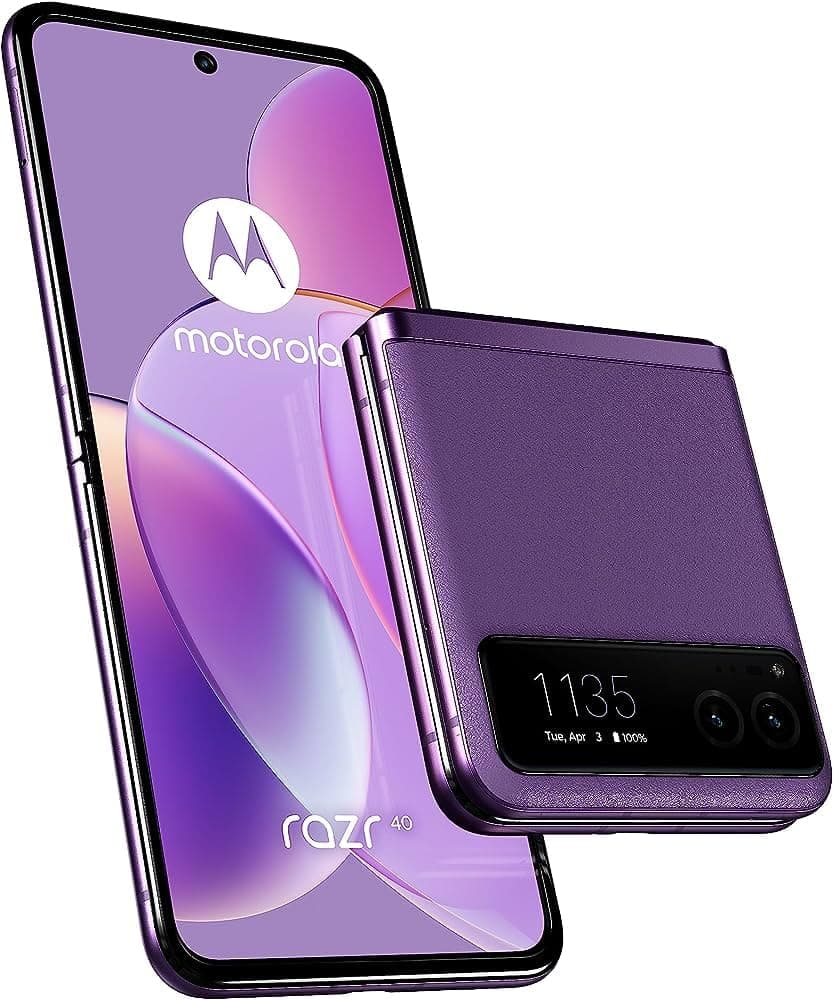 Motorola Razr 40 Dual-Sim 256GB ROM + 8GB RAM (GSM Only | No CDMA) Factory Unlocked 5G SmartPhone (Summer Lilac) - International Version