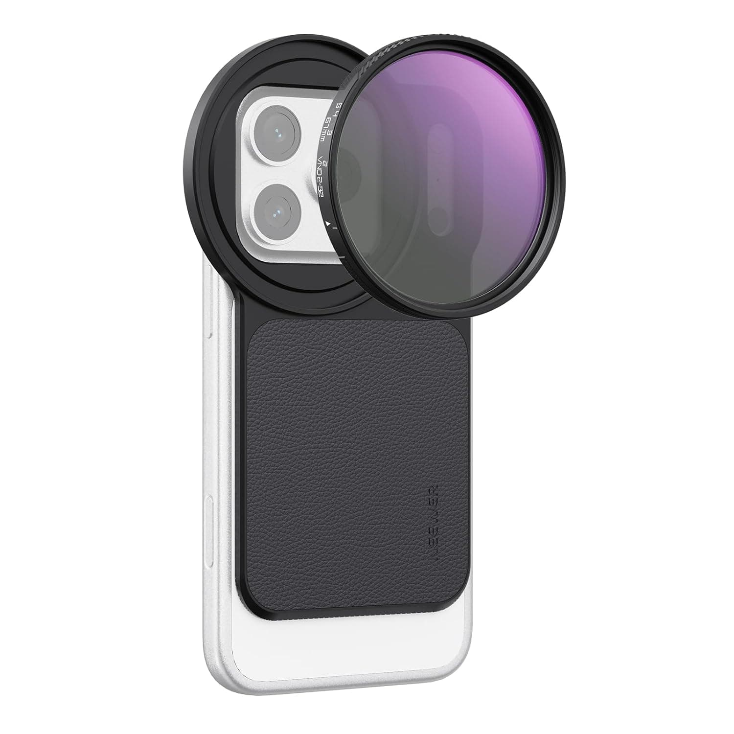 نيوير حامل فلتر عدسة الموبايل المغناطيسي 6.3 انش، ملحقات اللوحة الخلفية مع فلتر متغير الكثافة 67 ملم (ND 2-32) متوافق مع ماج سيف ايفون 12/13/14/15/16/17 واصدارات برو