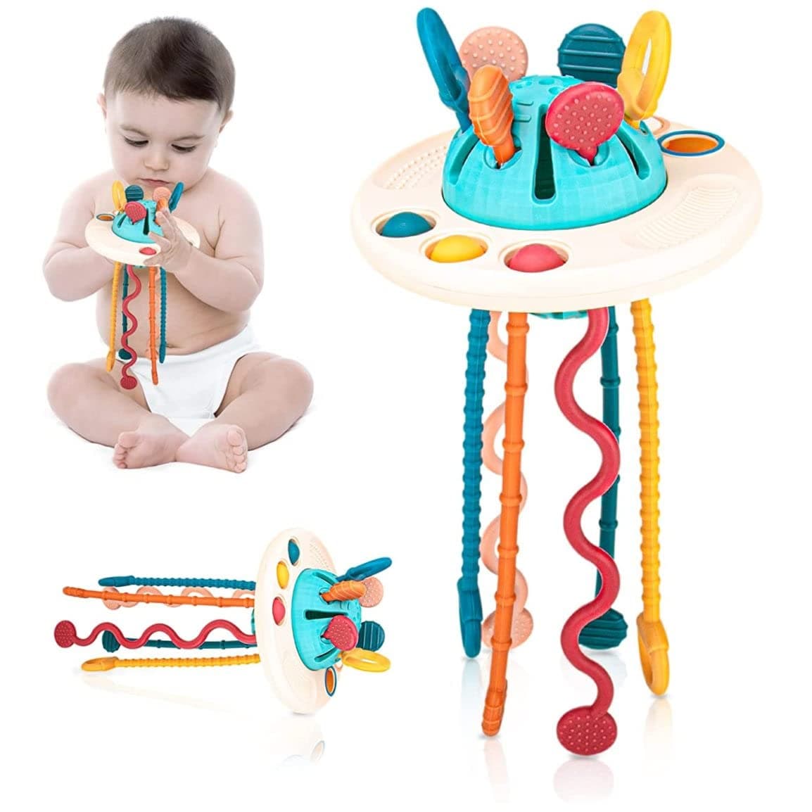 Baby Sensory Toys Funny Silicone Toys for Toddler - Fine Motor Skills Toys for Babies 6-12 Months,Early Educational Activity Toys for Infants Newborns