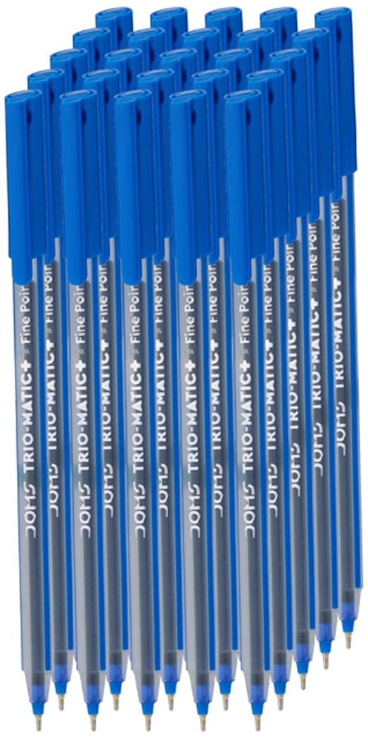 DOMS Trio-Matic 0.6 mm Tip DF Ball Pens Jar 25-Pieces