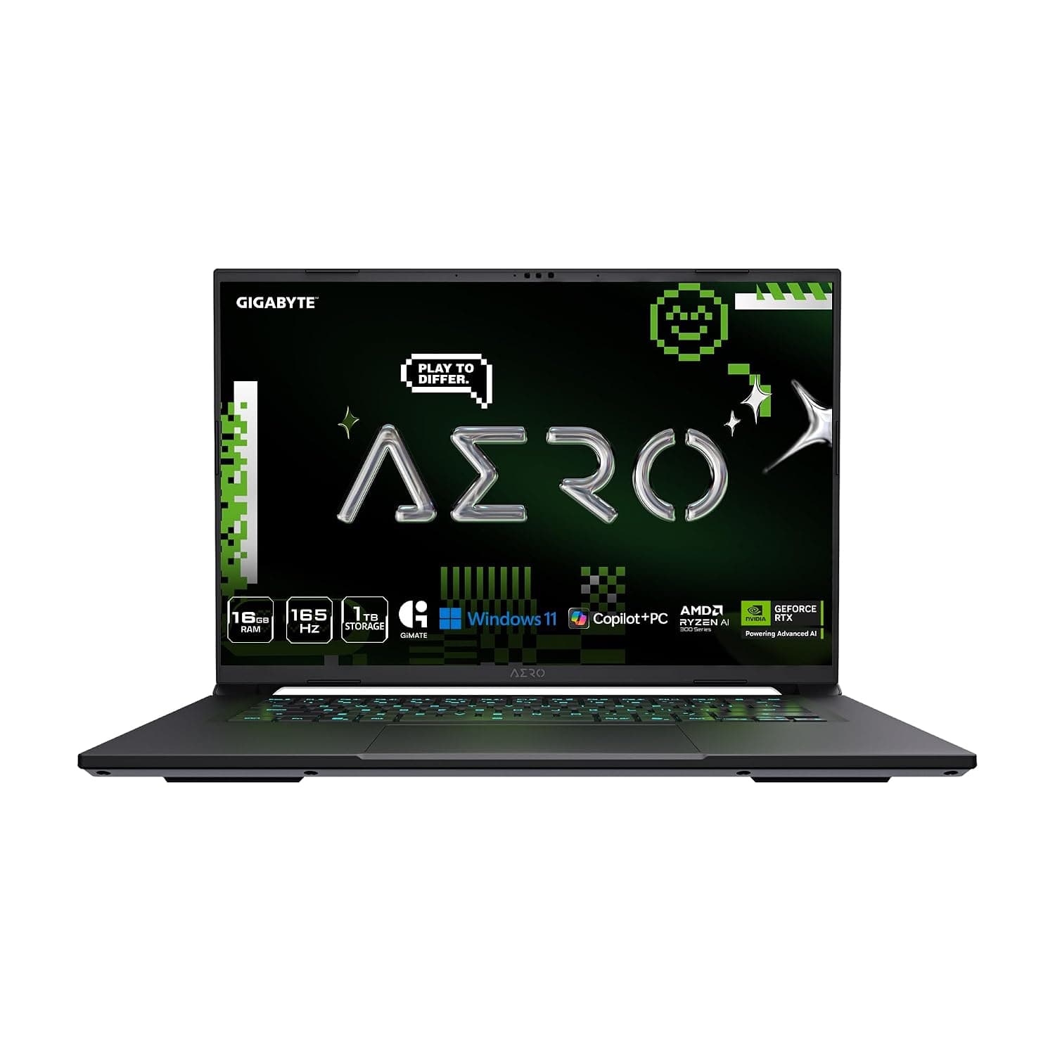 GIGABYTE - AERO X16-165Hz 2560x1600 WQXGA - NVIDIA GeForce RTX 5050 - AMD Ryzen AI 7 350-1TB SSD with 16GB DDR5 RAM - Windows 11 Home AERO X16 1TH93USC94AH