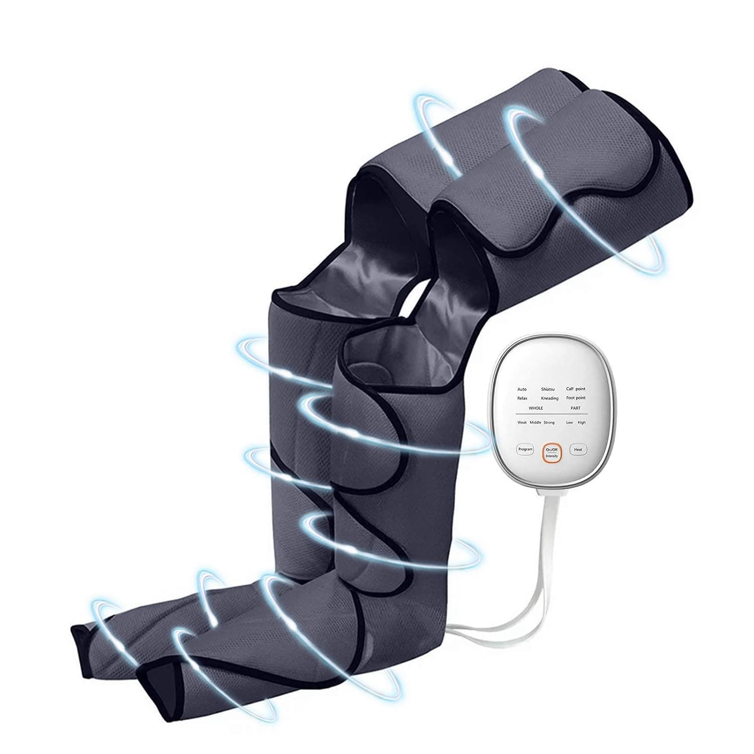 Compression Leg Massager, Home Use-Massage Legs, Calves, Feet, Knees-Battery, with Controller,for Blood Circulation and Relaxation