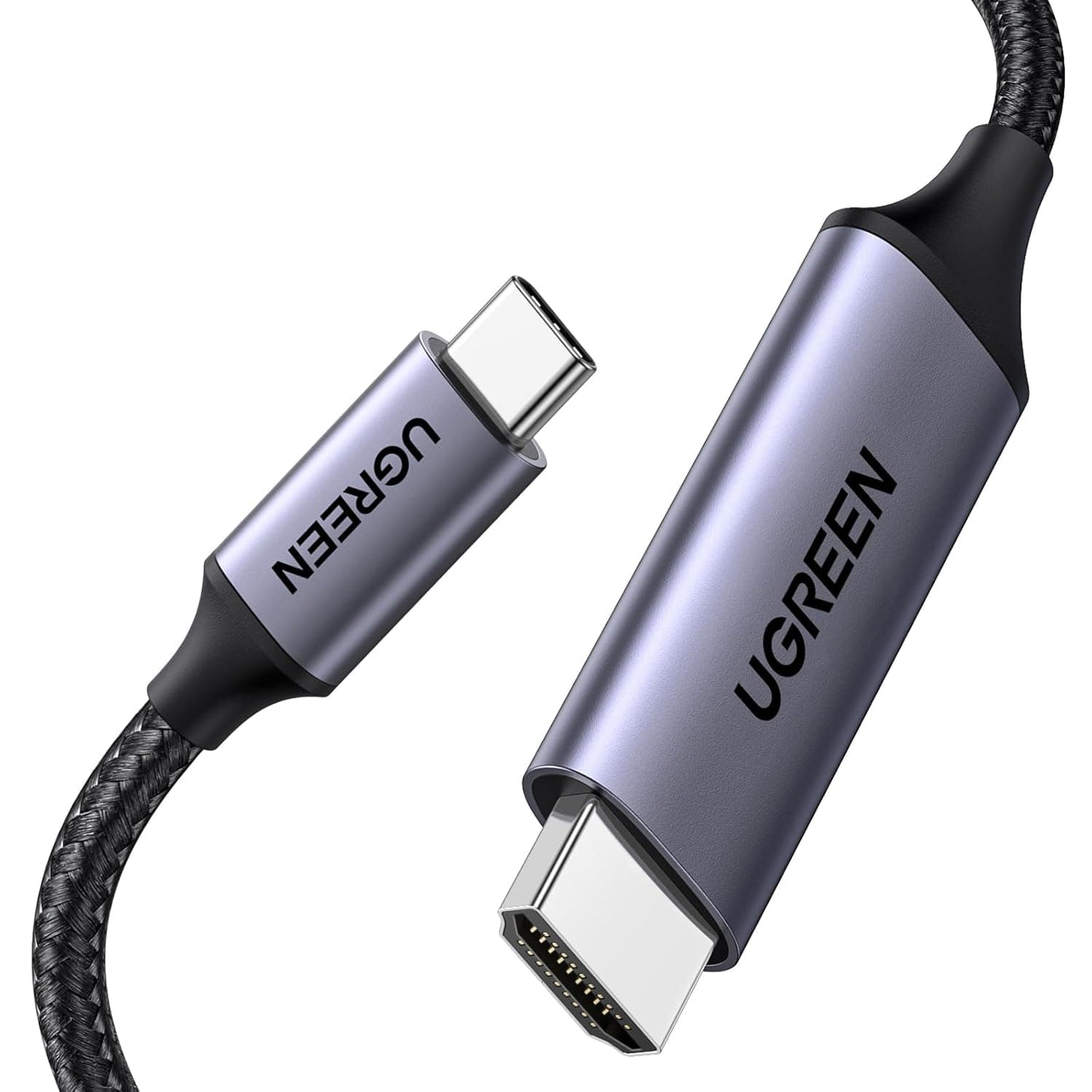 UGREEN USB C to HDMI Cable 1M, USB 3.1 Type C to HDMI 4K 60Hz UHD Adapter for iPhone 17/16 Series, iPad 10/Pro/Air/Mini, Samsung S26 Series/S25 Series/Galaxy Z, MacBook Pro, Dell XPS, Huawei P60 Pro