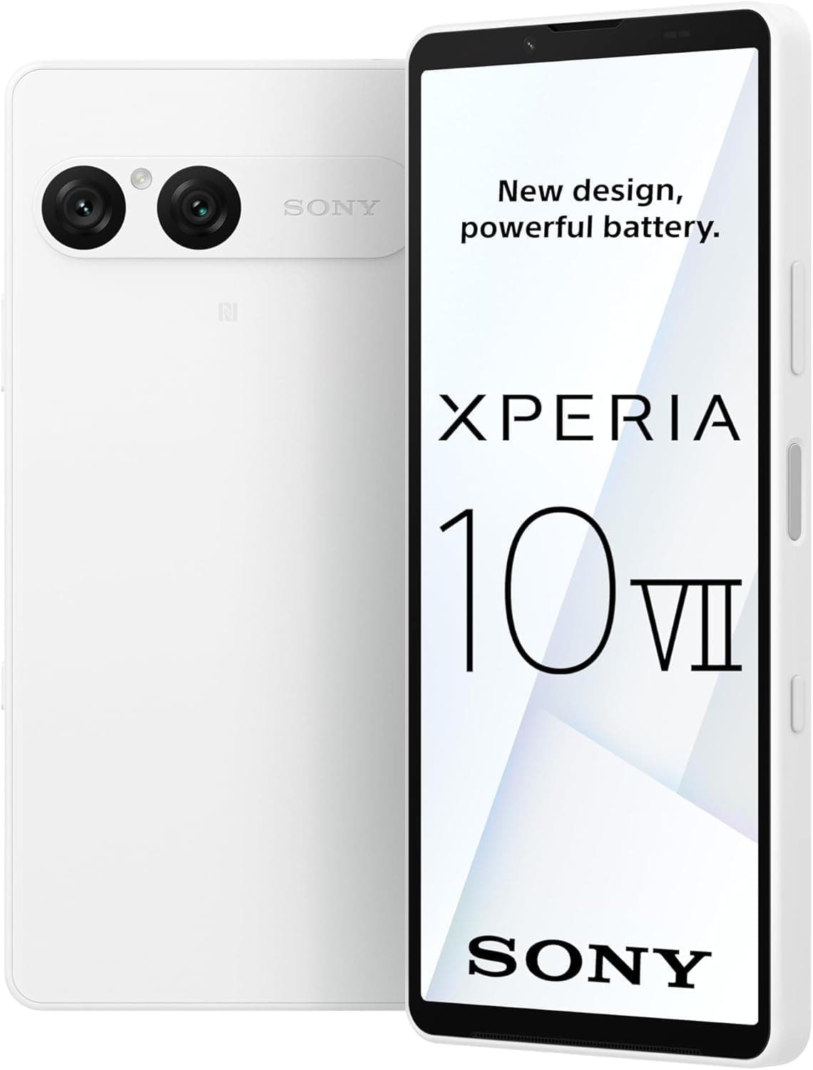 Sony Xperia 10 VII – 6.1" 19.5:9 OLED display with 120 Hz, 5,000 mAh battery, 16 mm ultra-wide-angle lens, 3.5 mm audio jack, Android 15, IP65/68, Dual SIM hybrid, White