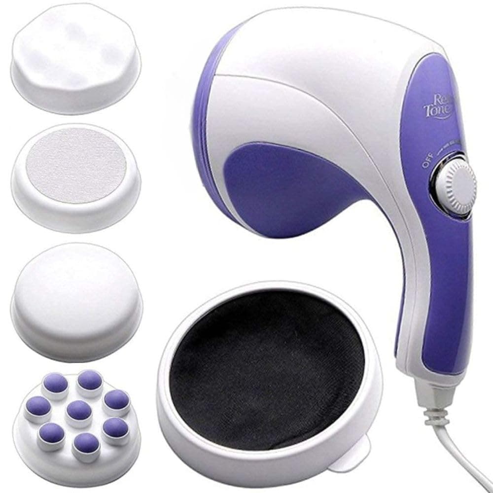 Relax Spin Tone Body Full Body Massager Electric Machine with 3 Massage Heads for Pain Relief and Relaxation, For Back, Leg & Foot