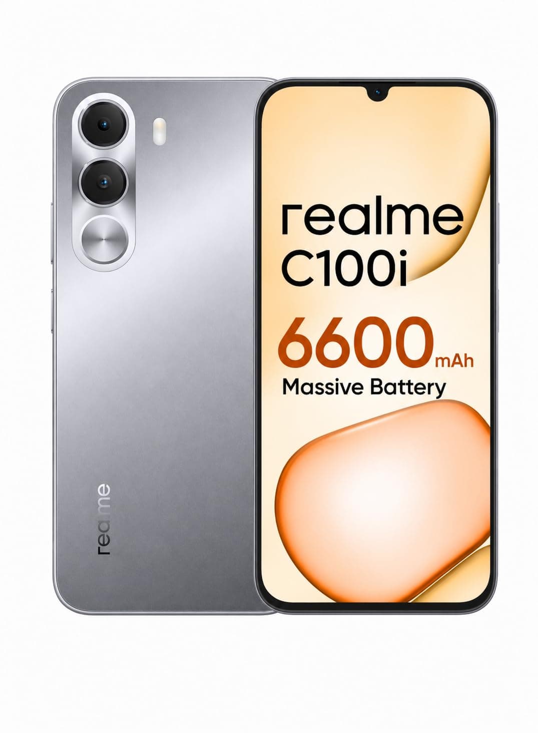 realme C100i 4G Smartphone Dual SIM, Mobile Phone 4GB RAM, 128GB Storage AI Camera Fast Performance Dual SIM Android Smartphone (Dusk Gray)
