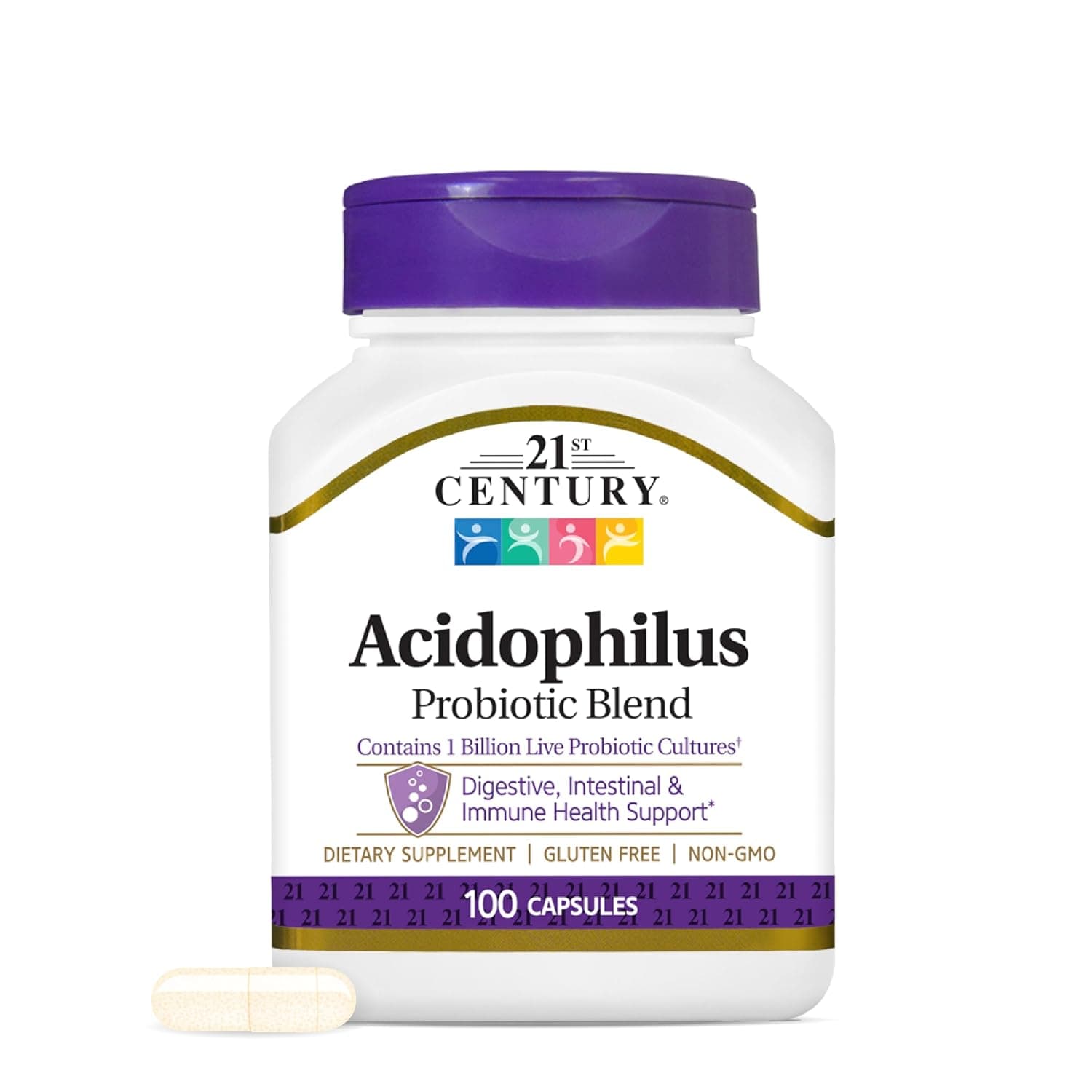 21st Century Acidophilus Probiotic Blend, 100 Capsules