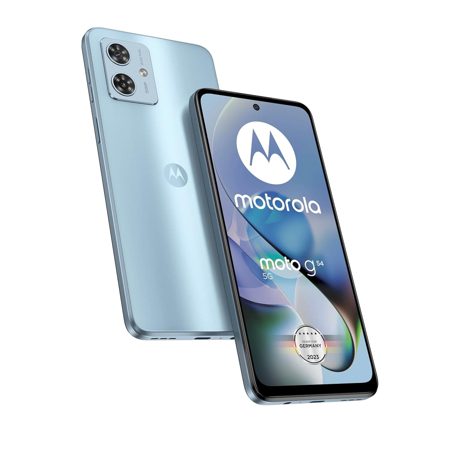 Motorola Moto G54 Dual-SIM 256GB ROM + 8GB RAM (Only GSM | No CDMA) Factory Unlocked 5G Smartphone (Glacier Blue) - International Version
