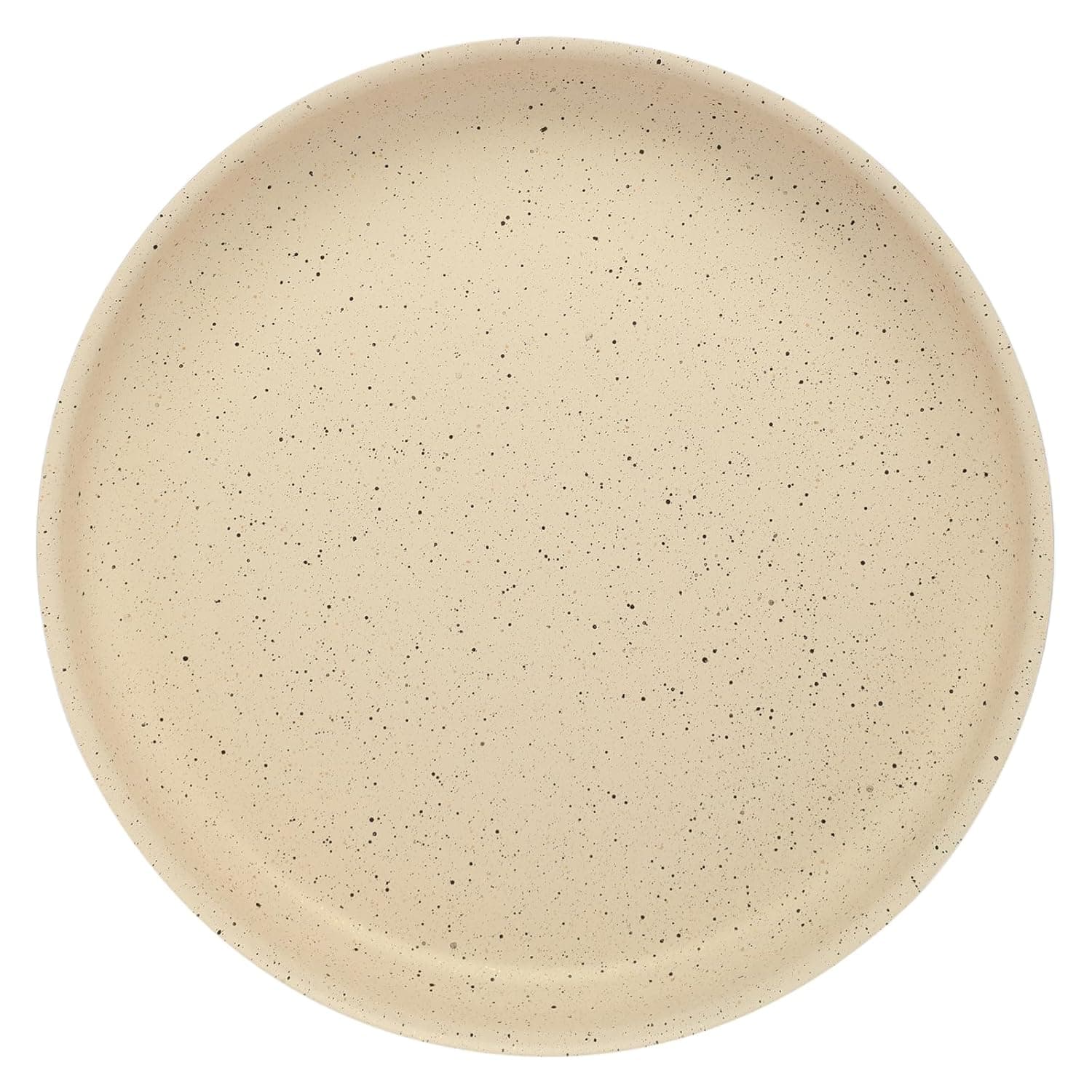 Bister Granite Round Oven Tray, Nonstick with Flat Bottom Suitable for Induction Cooker Halogon Oven and Gas Stove, Beige, Dia.34 x 5cm