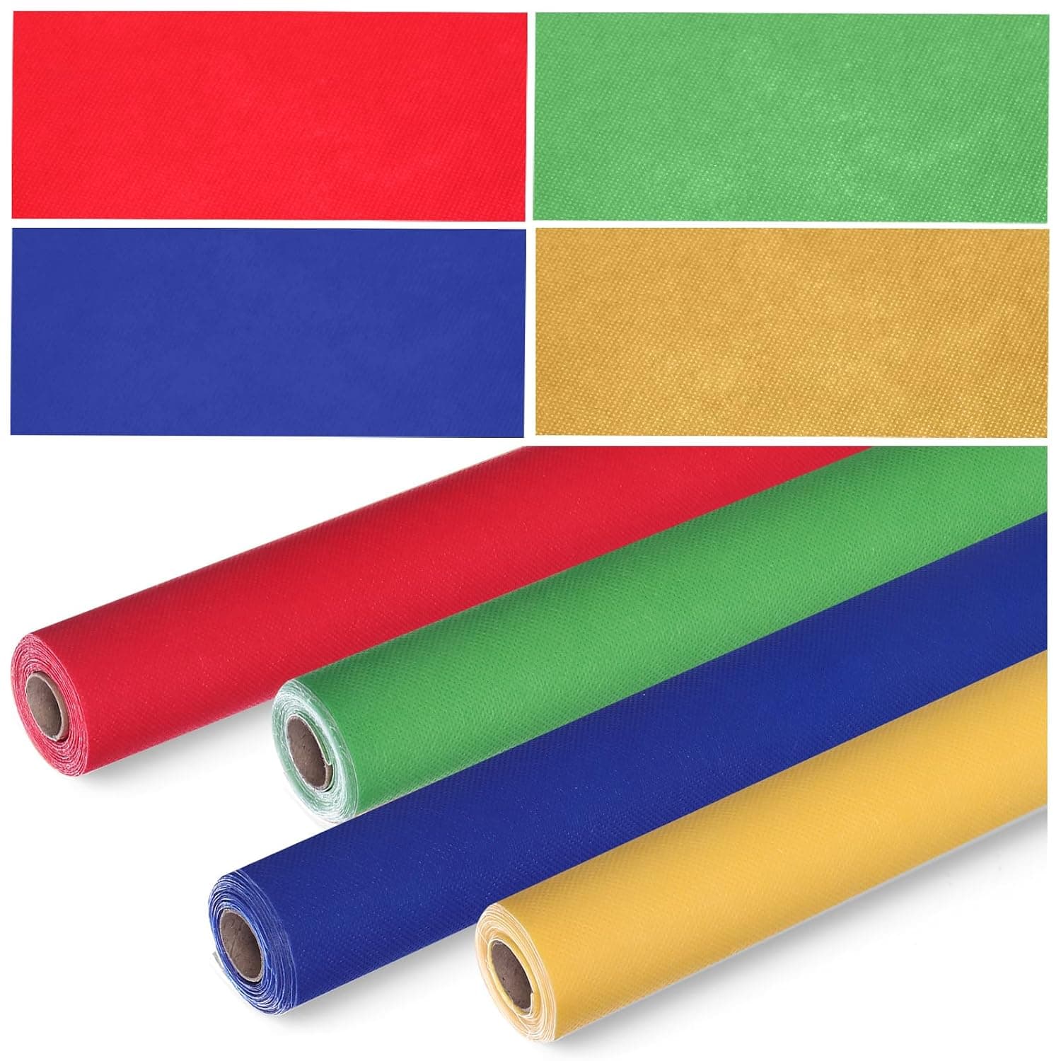 Skyygemm 4 Rolls Colored Bulletin Board Paper Non Woven Craft Waterproof Fade Resistant Bulletin Board Paper Roll Bulk for Art Decor Drawing Craft Painting(Rainbow Color,2 x 12 ft)
