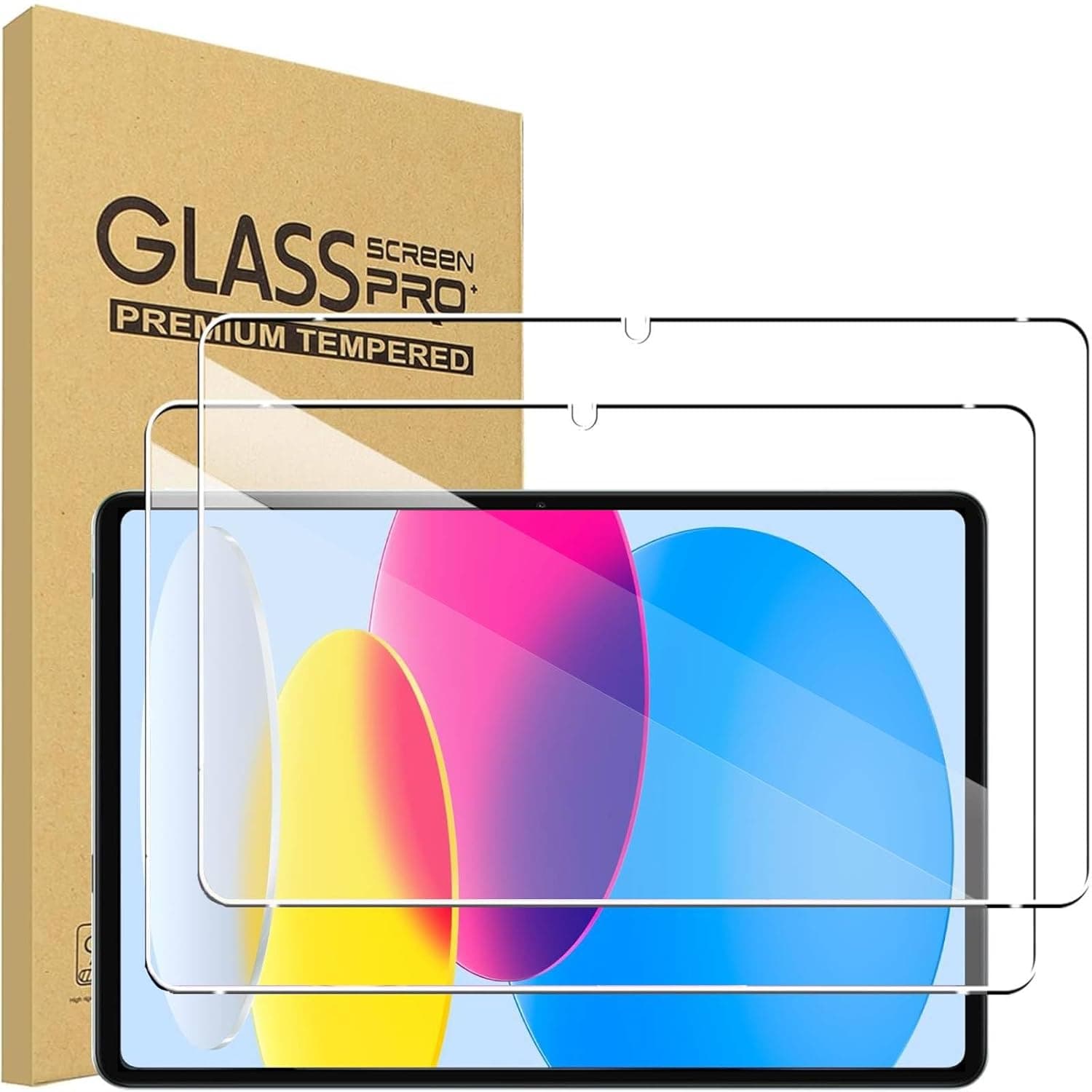 واقي شاشة من فيرتبولي لآيباد (A16) الجيل 11 مقاس 11 بوصة مصنوع من الزجاج المقوى قطعتين مقاوم للخدش ومتوافق مع قلم ابل