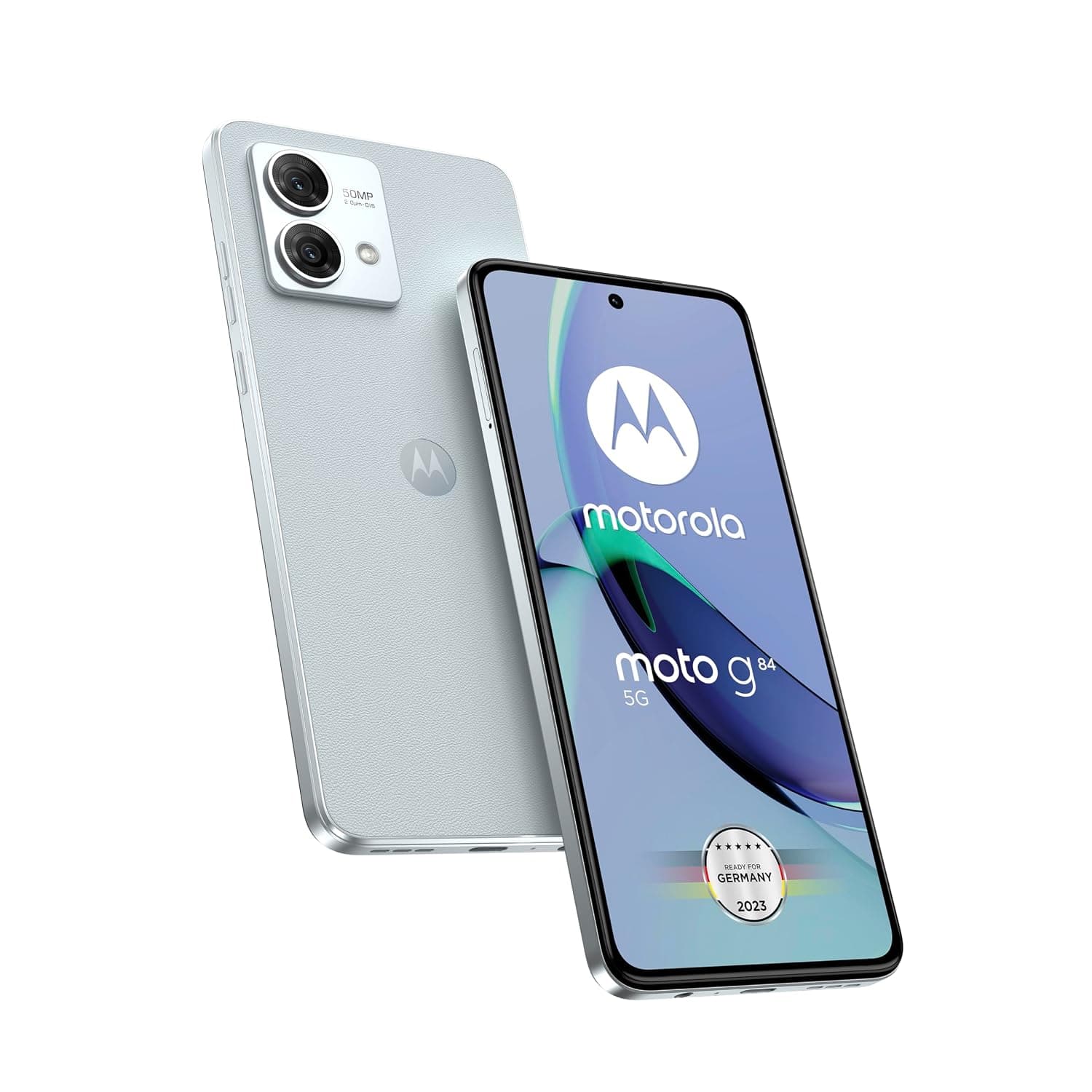 Motorola Moto G84 Dual-SIM 256GB ROM + 12GB RAM (Only GSM | No CDMA) Factory Unlocked 5G Smartphone (Marshmallow Blue) - International Version