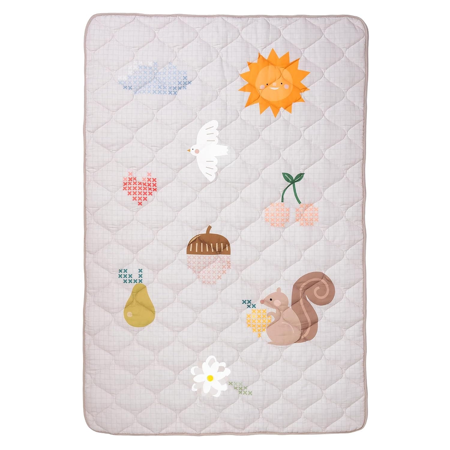 Taf Toys Baby Play Mat, Washable Crawling Mats for Play/Development, Lightweight/Foldable, Babies 0-6 Months, Toddlers Infants Washable Baby Padded Play Mats on Floor, 39''x59'' Padding Foam Playmat