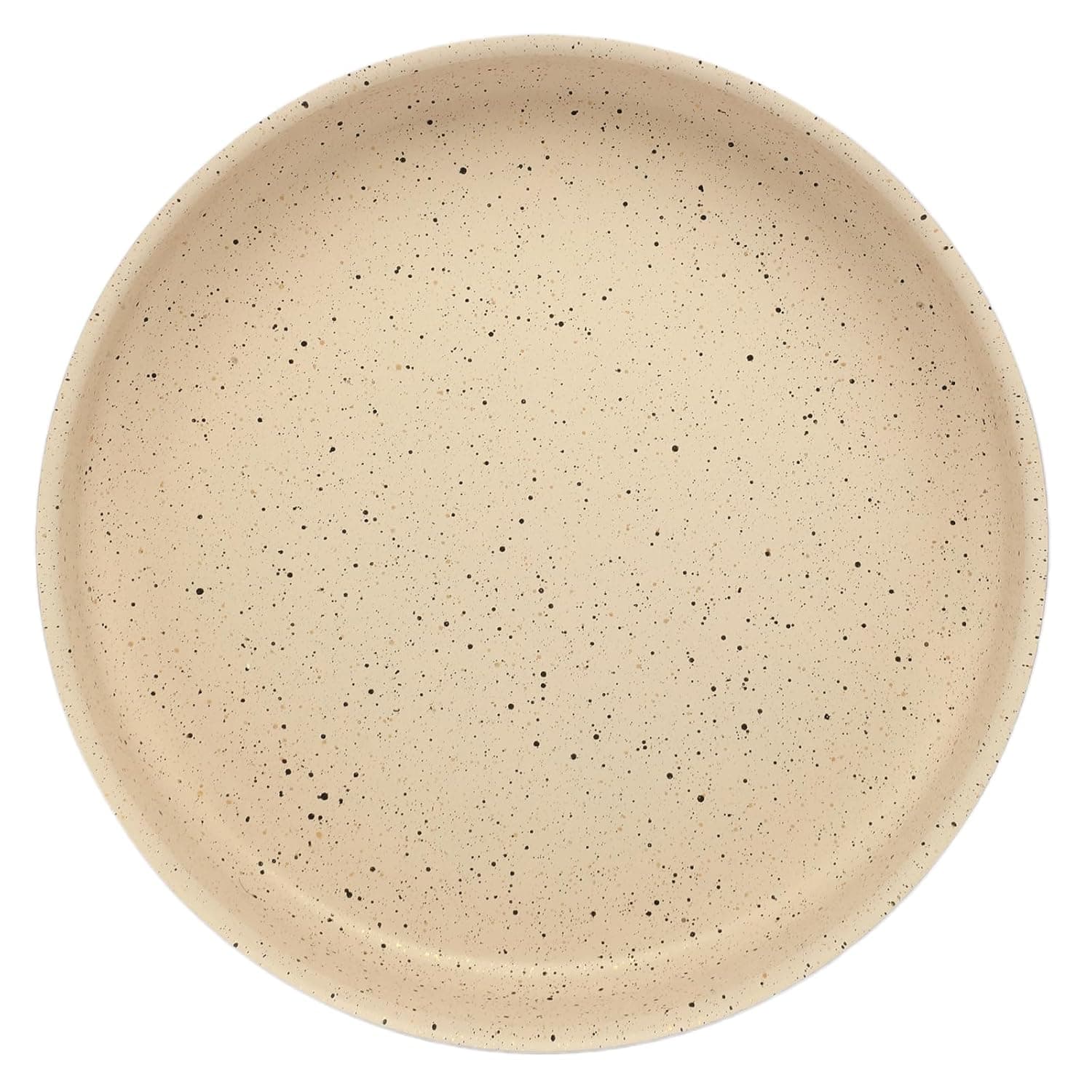 Bister Granite Round Oven Tray, Nonstick with Flat Bottom Suitable for Induction Cooker Halogon Oven and Gas Stove, Beige, Dia.26 x 5cm
