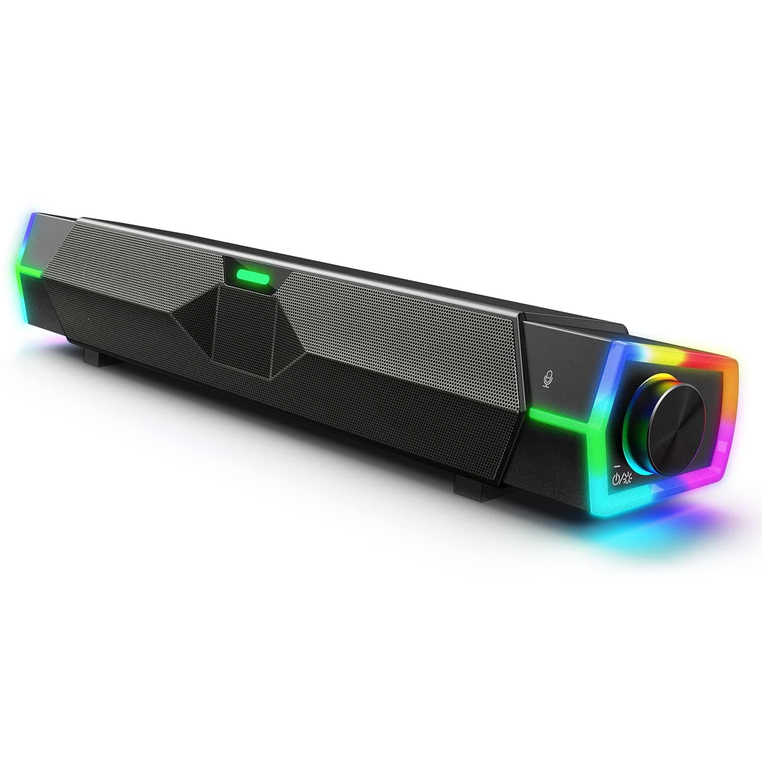 Computer Speakers for PC Desktop Monitor, Dynamic RGB Bluetooth Soundbar, Bluetooth & USB Powered PC Speakers with Microphone, HiFi Stereo Gaming Speakers for Desktop