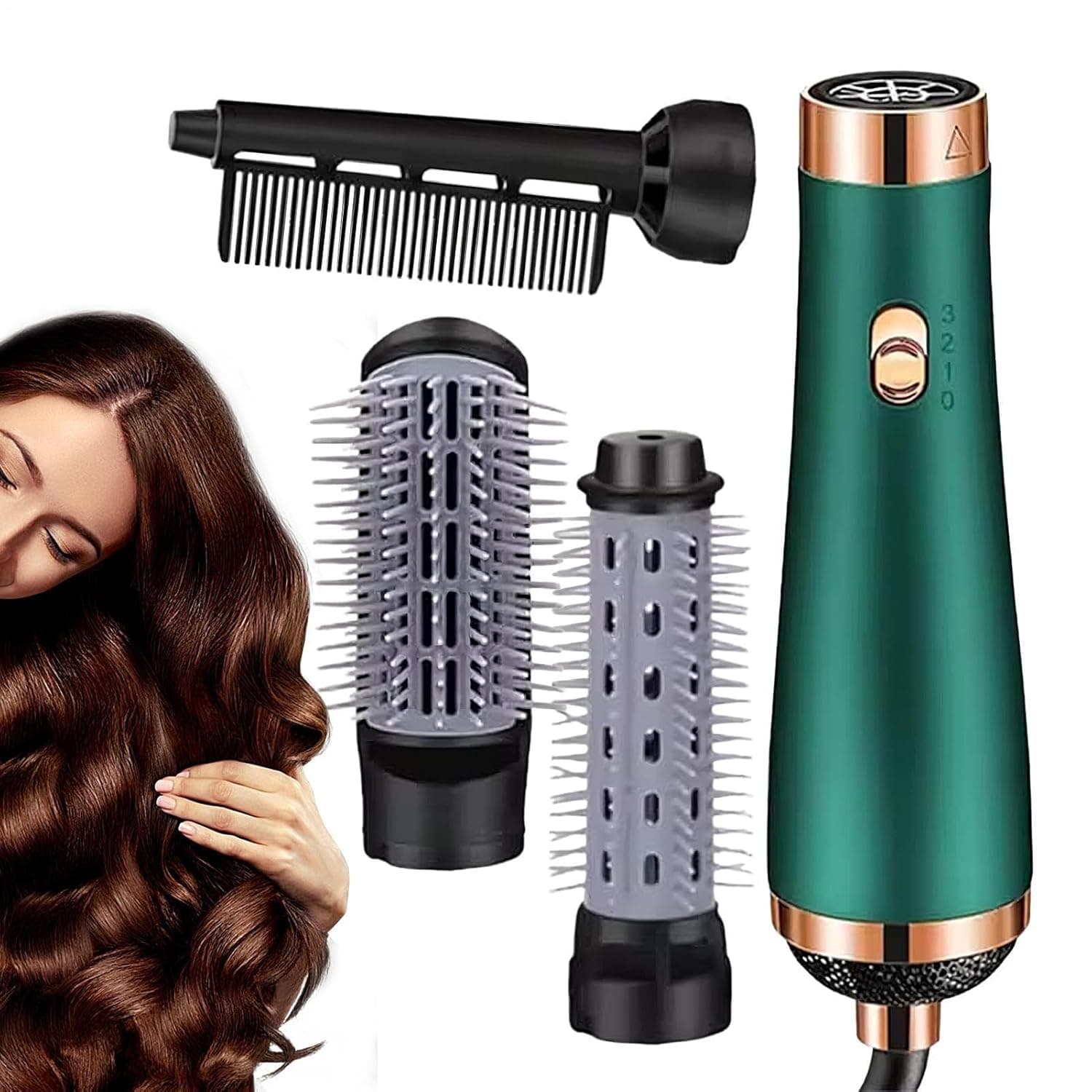 Air Wrap Hair Styler - High-Speed Fast Drying Professional,Hair Dryer Styler Set Hot Brush,for Women Girls Long Short Curly Straight Home Daily Travel Salon