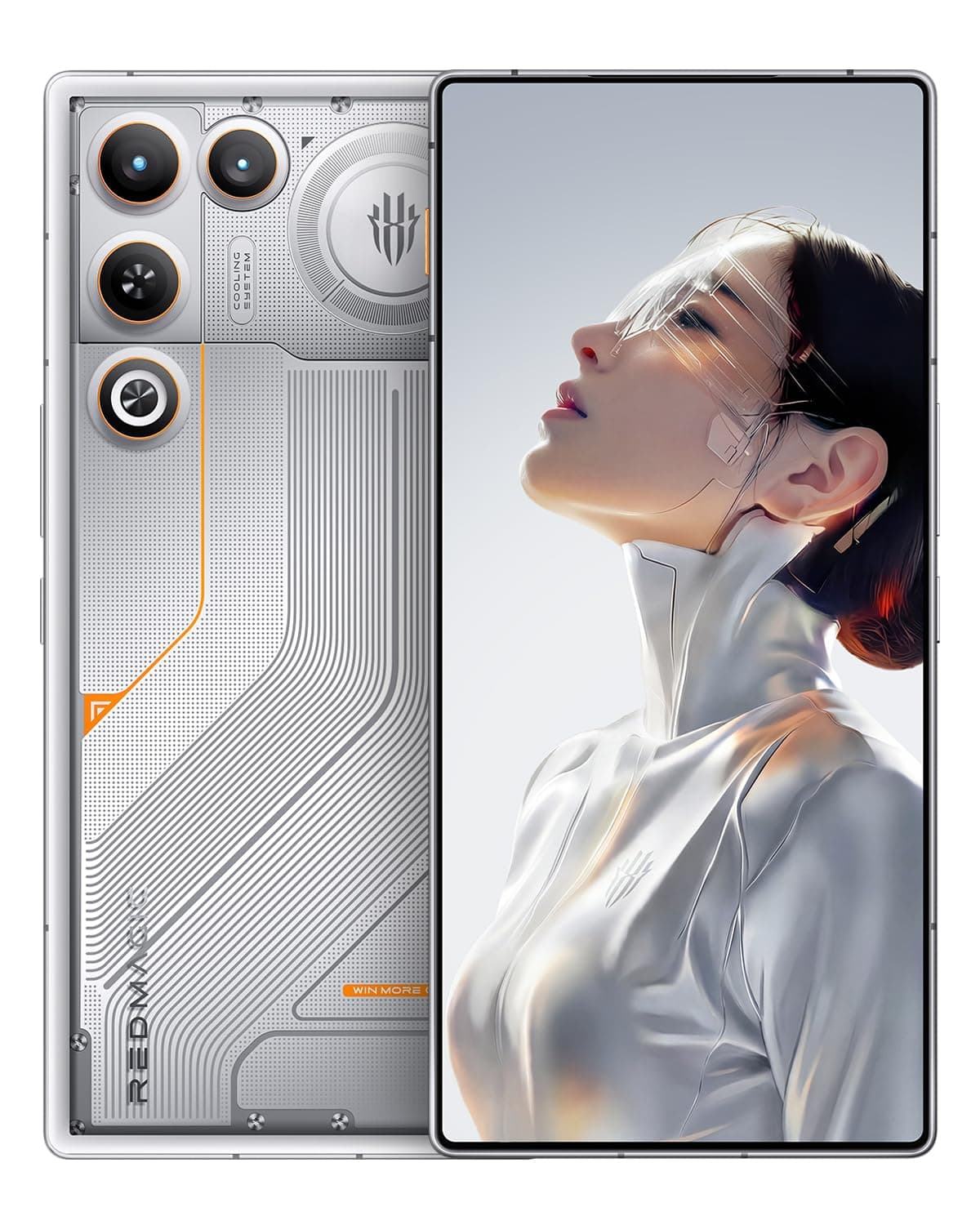 ريد ماجيك جوال العاب 11 اير 144 هرتز، هاتف ذكي اندرويد 5G، ذاكرة RAM 16GB + ذاكرة روم 512GB، سناب دراجون 8 ايليت، شاشة كاملة OLED 6.8 انش، FHD+، كاميرا 50MP، شريحتين اتصال، جوال غير مقفل برتقالي
