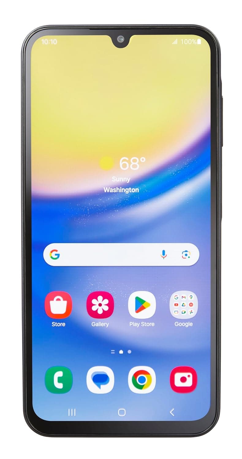 total wireless Samsung A15 5G Locked Prepaid Smartphone, 64GB, Black - Includes $55 Unlimited Talk, Text, & Data 30-Day Plan Upon Activation