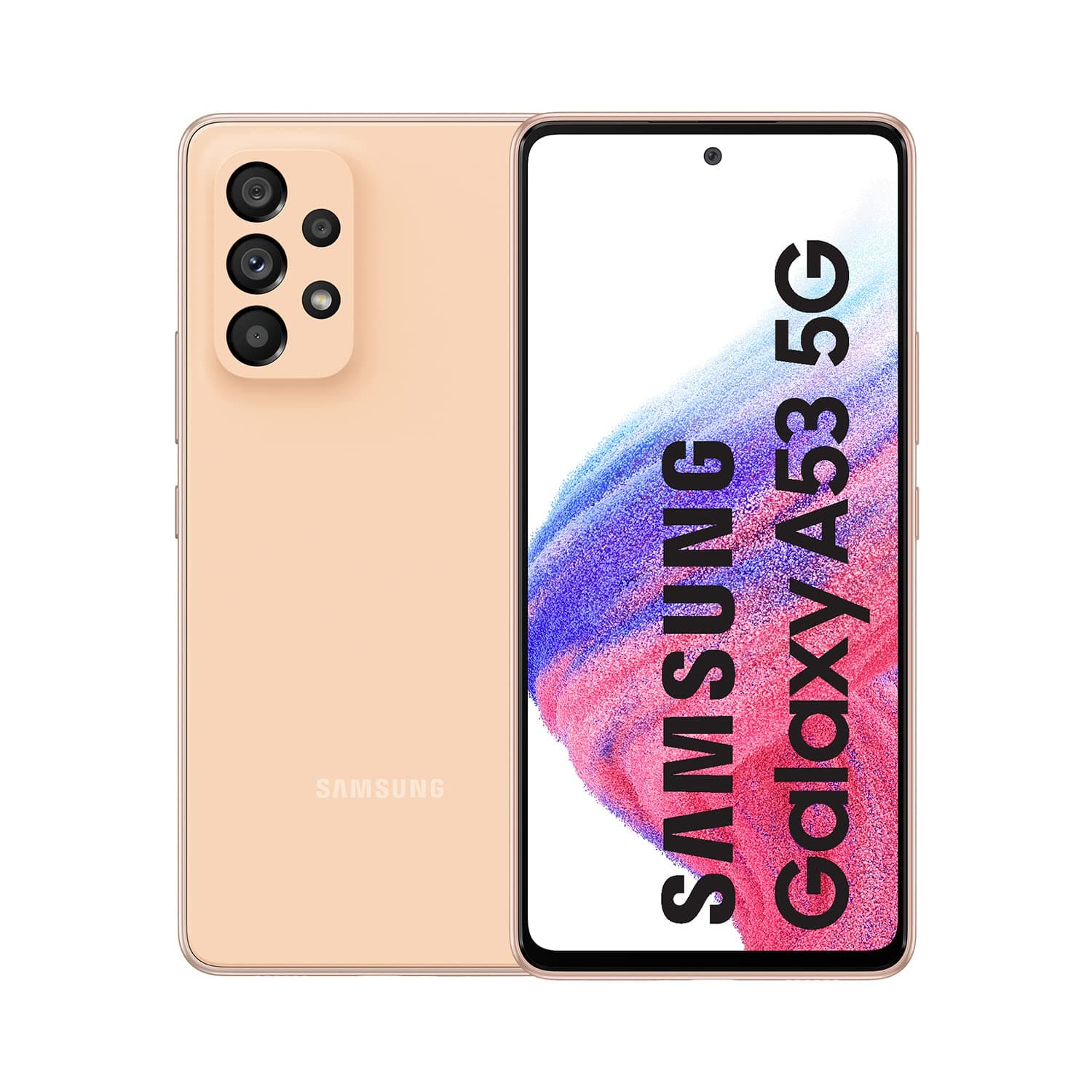 Samsung Galaxy A53 5G DUAL SIM 256GB ROM + 8GB RAM (GSM only | No CDMA) Factory Unlocked 5G Smartphone (Awesome Peach) - International Version