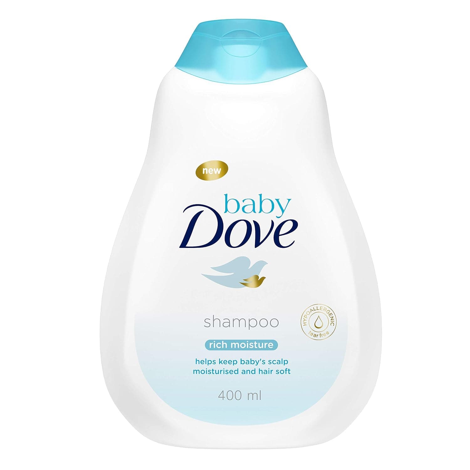 Baby Dove Rich Moisture Hair Shampoo | Tear‑Free Cleanser With 100% Skin‑Natural Nutrients & No Artificial Colourants | Gently Nourishes Delicate Baby Scalp & Helps Maintain Natural Moisture | 400ml