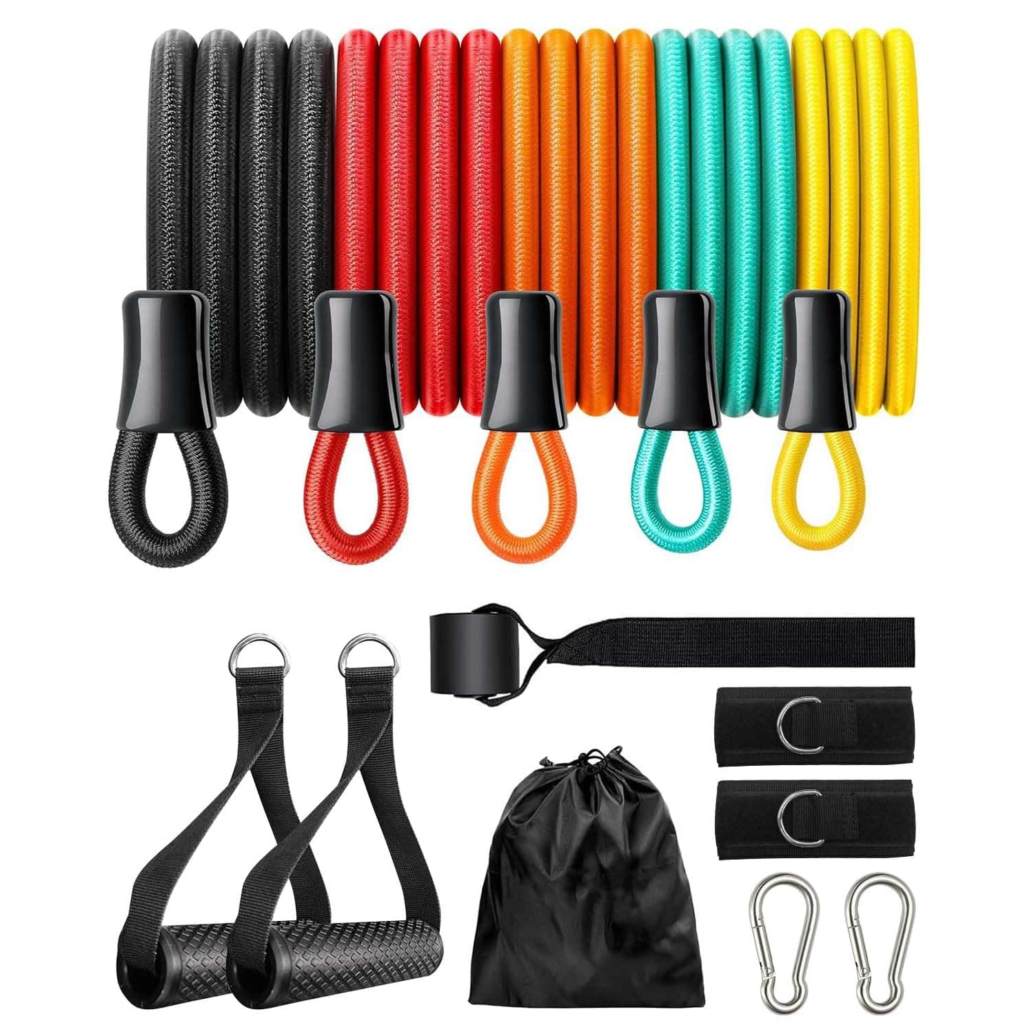 Resistance Bands with Handles, Durable Braided Latex Resistance Bands, Break-Resistant Exercise Bands Resistance Bands Set for Men Women Gym Equipment Yoga Stretching with Door Anchor