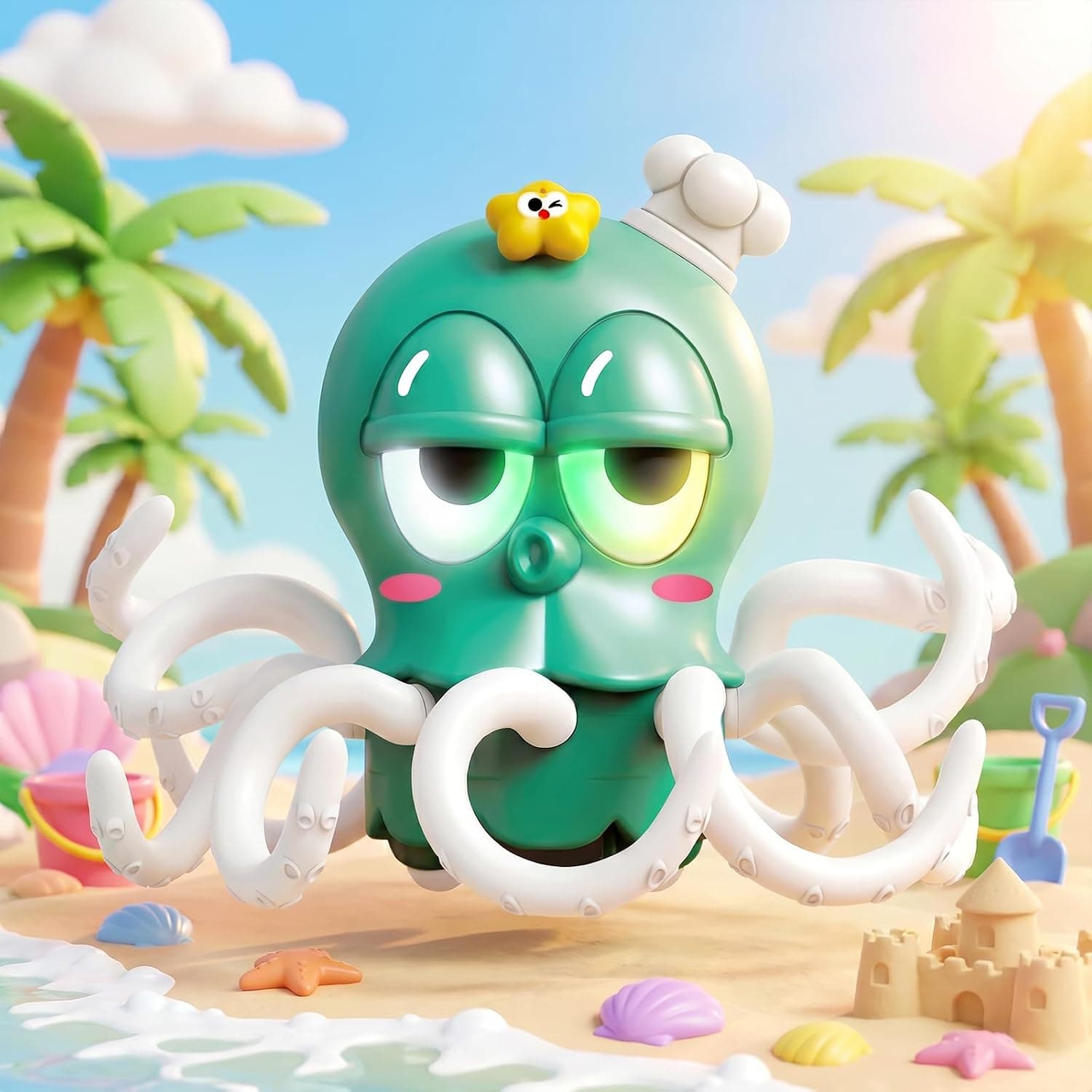 Walking Octopus Toy, Dancing Octopus with LED Lights and Music/Adjustable Volume/Obstacle Avoidance Sensors/Voice Recording - Dancing Toys Sways and Dances Educational Toy Gift for Kids (Green)