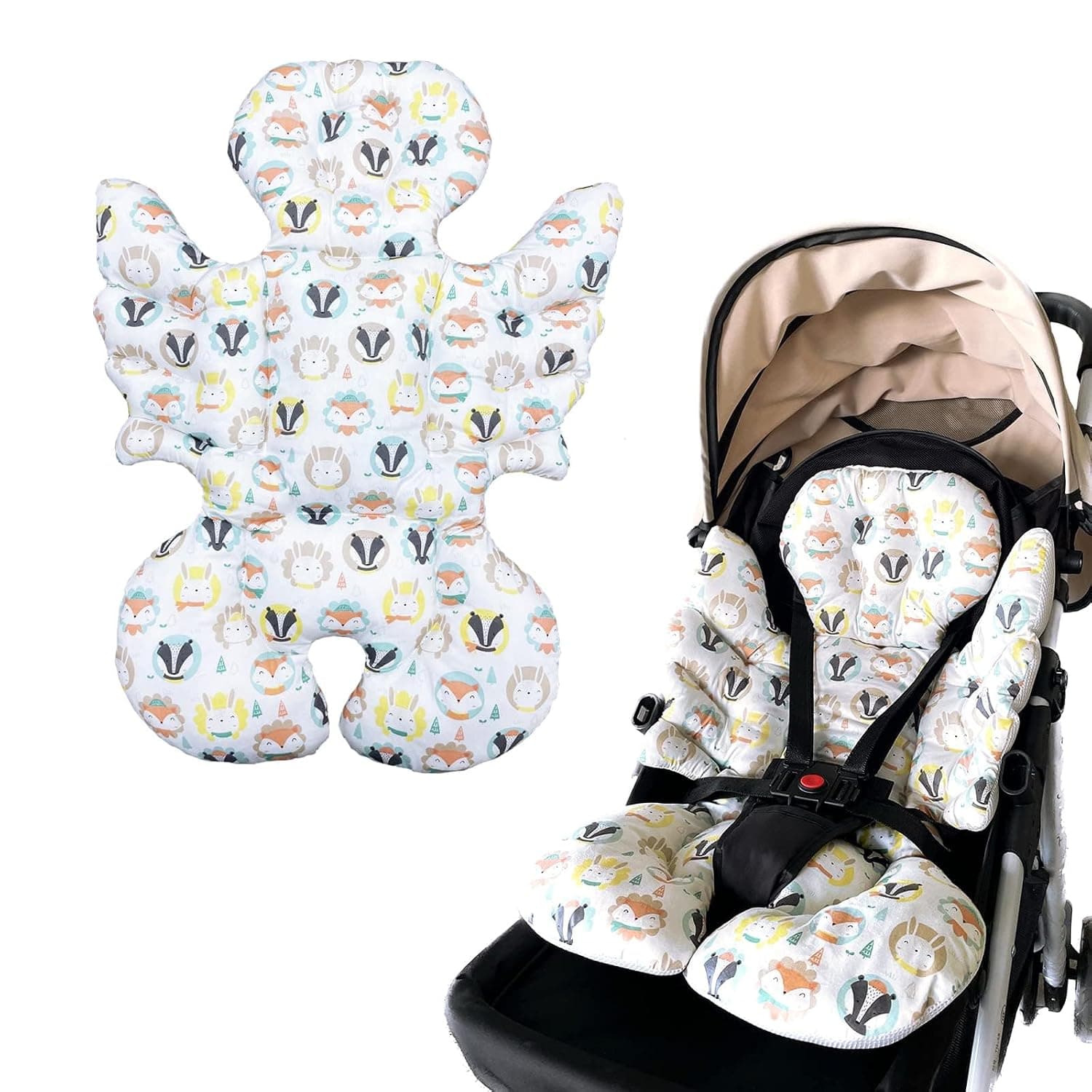 Infant Head and Body Support Cushion, Extra Soft Babybody Support Pad Toddler Seat Pad with Head Neck Support Comfortable Infant Body Support Cushion Infant Seat Support for Carseats, Strollers, Swing