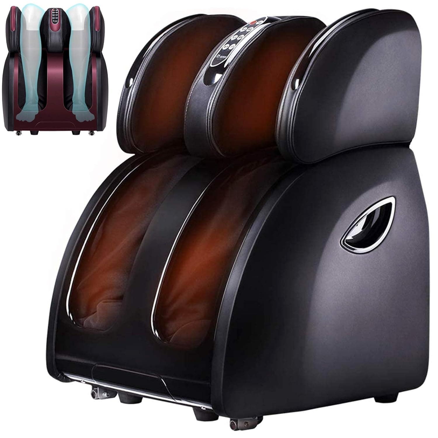 Foot Massage Machine,Electric Deep Kneading Massager,Shiatsu Compression-Air Massage,Thermal Foot Reflexology for Relaxation