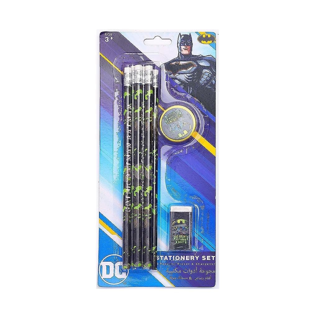 TruCare Warner Bros Batman Chasing Gothams Night Stationery Set, 8 Pieces
