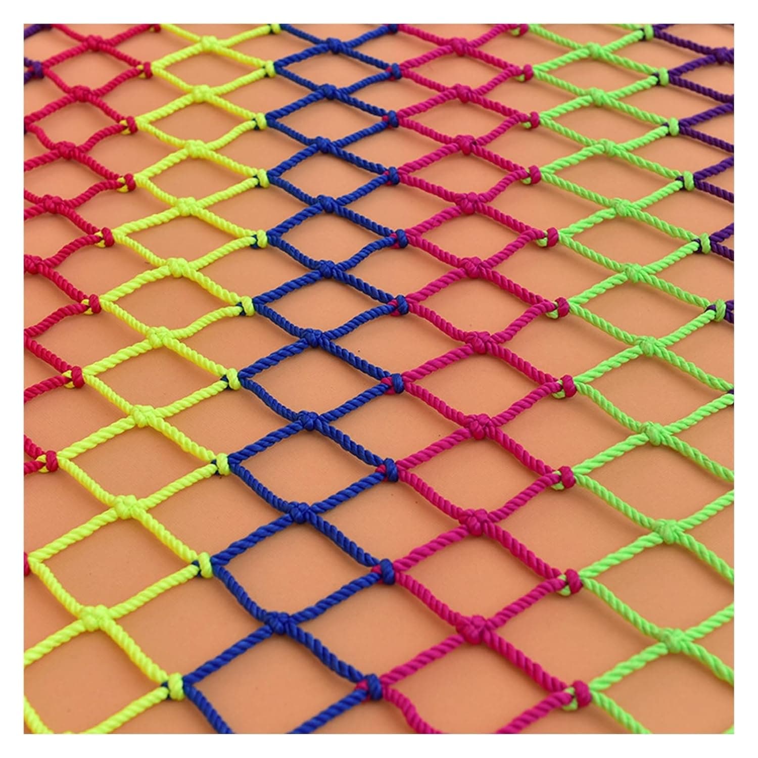 Safety Net for Stairs and Balconies, Fall Protection Netting for Railings, Safety Ber for Kids and Pets, 5x5.5m (16.4x18.04ft) -, Easy to Install