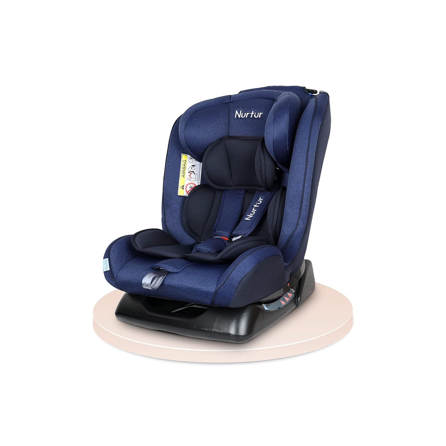 Nurtur Care from the Heart Otto Baby/Kids 4-in-1 Car Seat-4 Position Recline-5-Point Safety Harness – 10 Level Adjustable Headrest-ISOFIX-0 months to 12 years (Group 0+/1/2/3),Upto 36kg, Multicolor