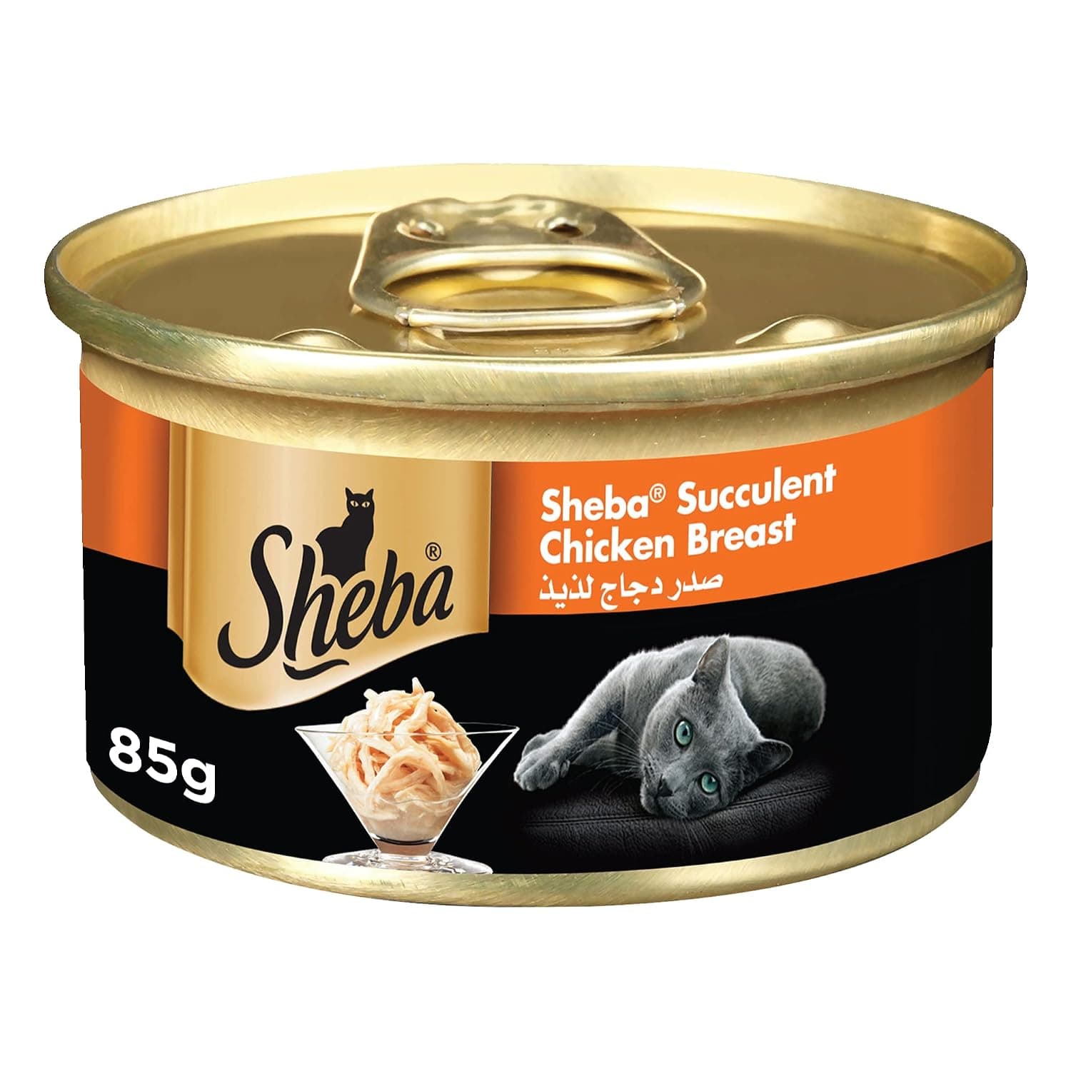 Sheba Wet Cat Food Canned Delicious Chicken Breast, Made with Natural Chicken Plus Essential Vitamins and Minerals, Sheba Wet Food Made with Grain Free Formula Suitable for Sensitive Cats, 85g