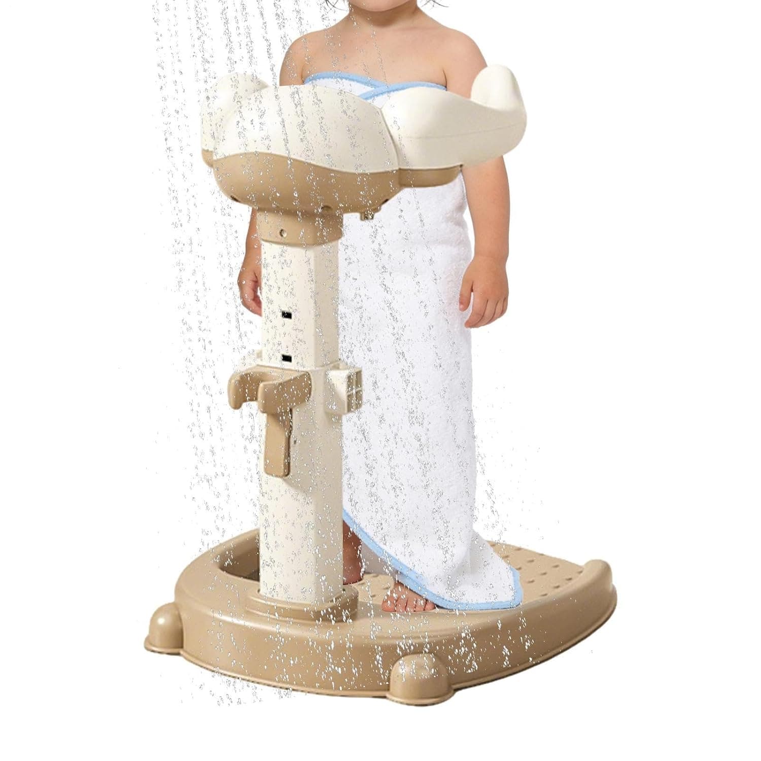 Shower Stand for Kid Adjustable Support | Anti-Slip Stand Up Kid Shower Holder for Home Tub Apartment Travel Hotel Boys Girls