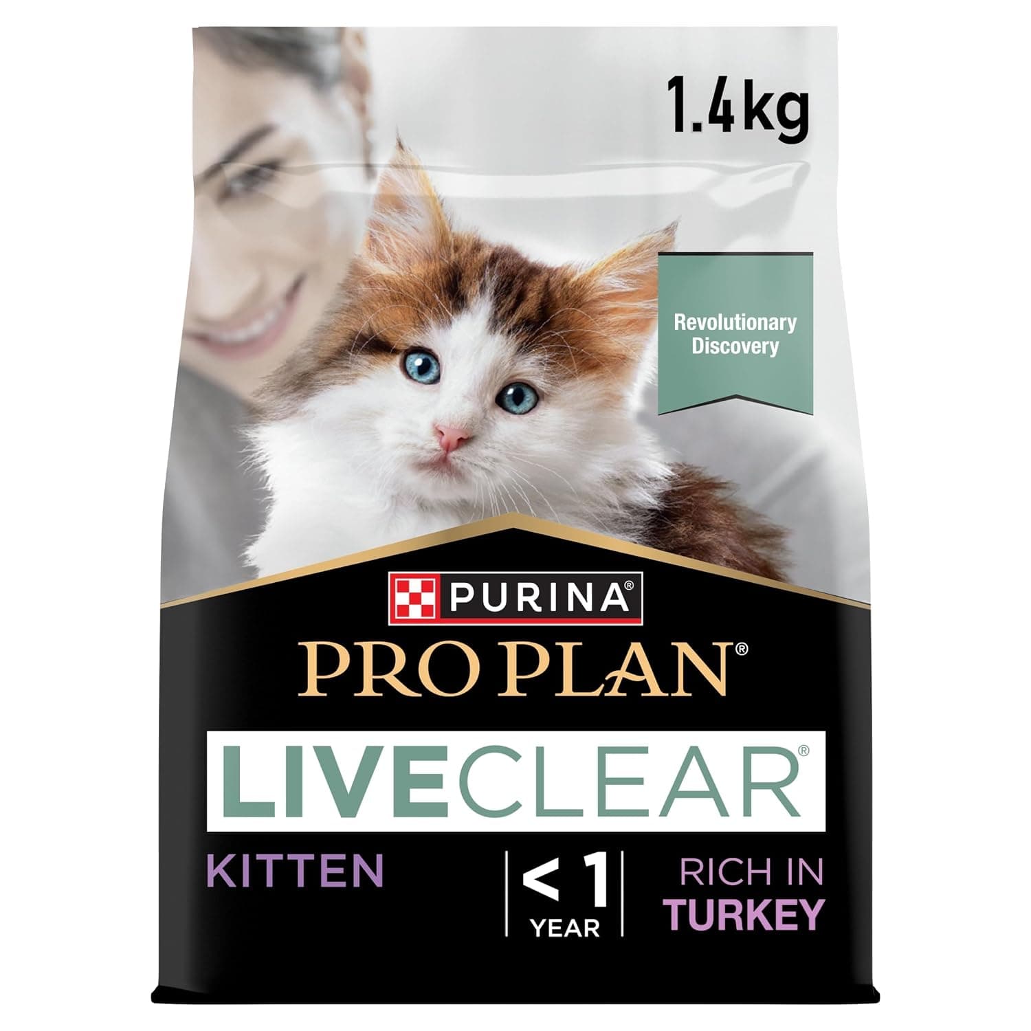 Purina Pro Plan LiveClear Kitten, Allergen Reducing Dry Cat Food with Turkey 1.4 kg