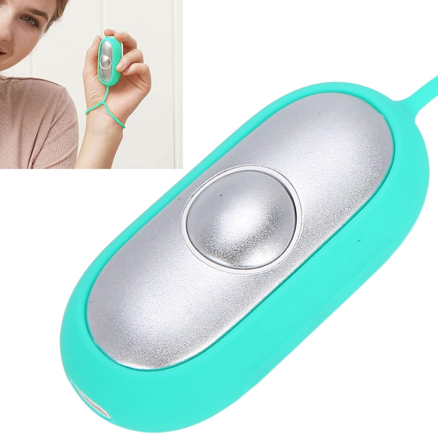 Adult Sleep Aid Device, Adult Sleep Aid Device, USB Charging Device for Sleep, 20 Hours, Device for Sleep Apnea for Insomnia and Anxiety (Cyan)