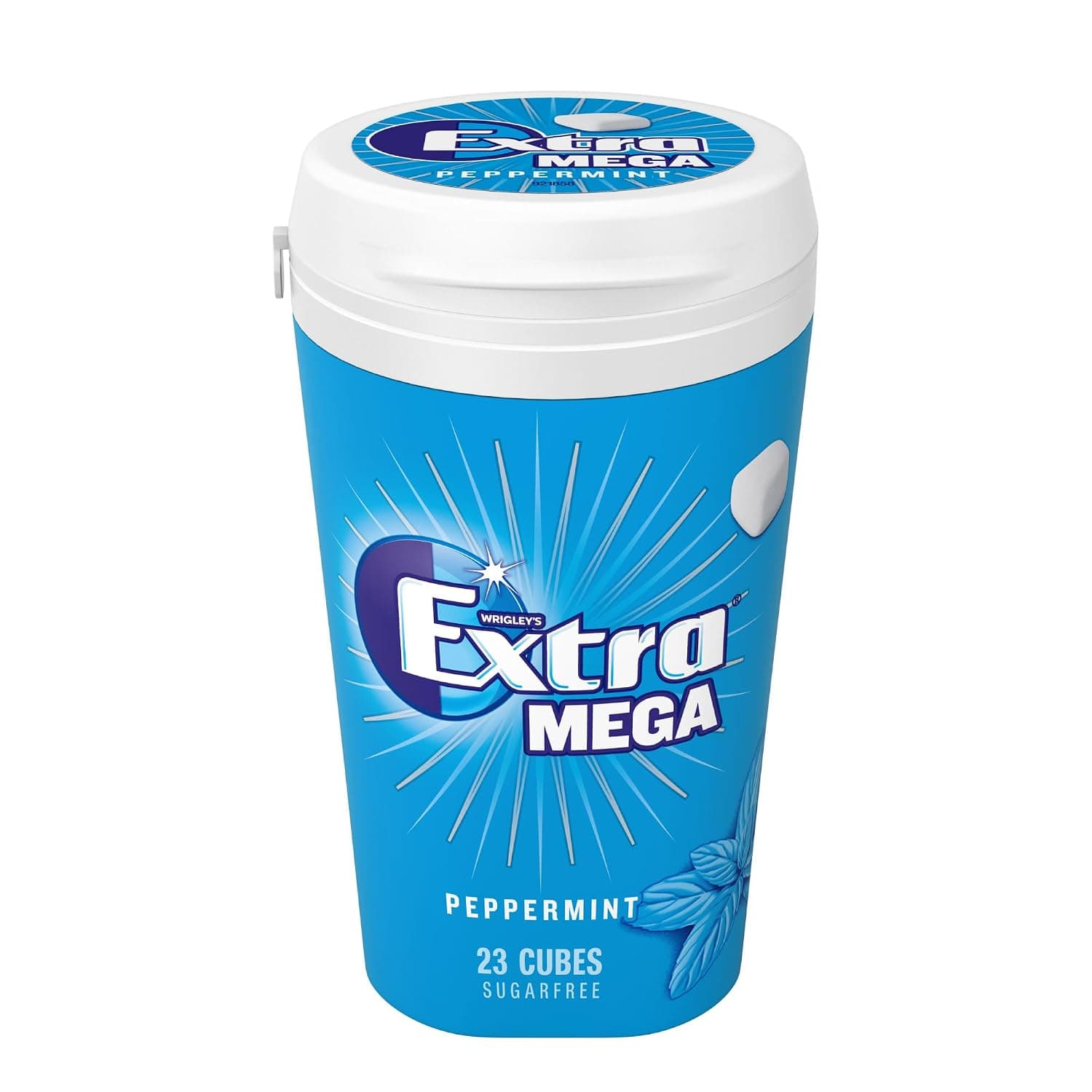 Wrigley's Extra Peppermint Sugar Free Hard Coated Chewing Gum Cubes, 51.5 g