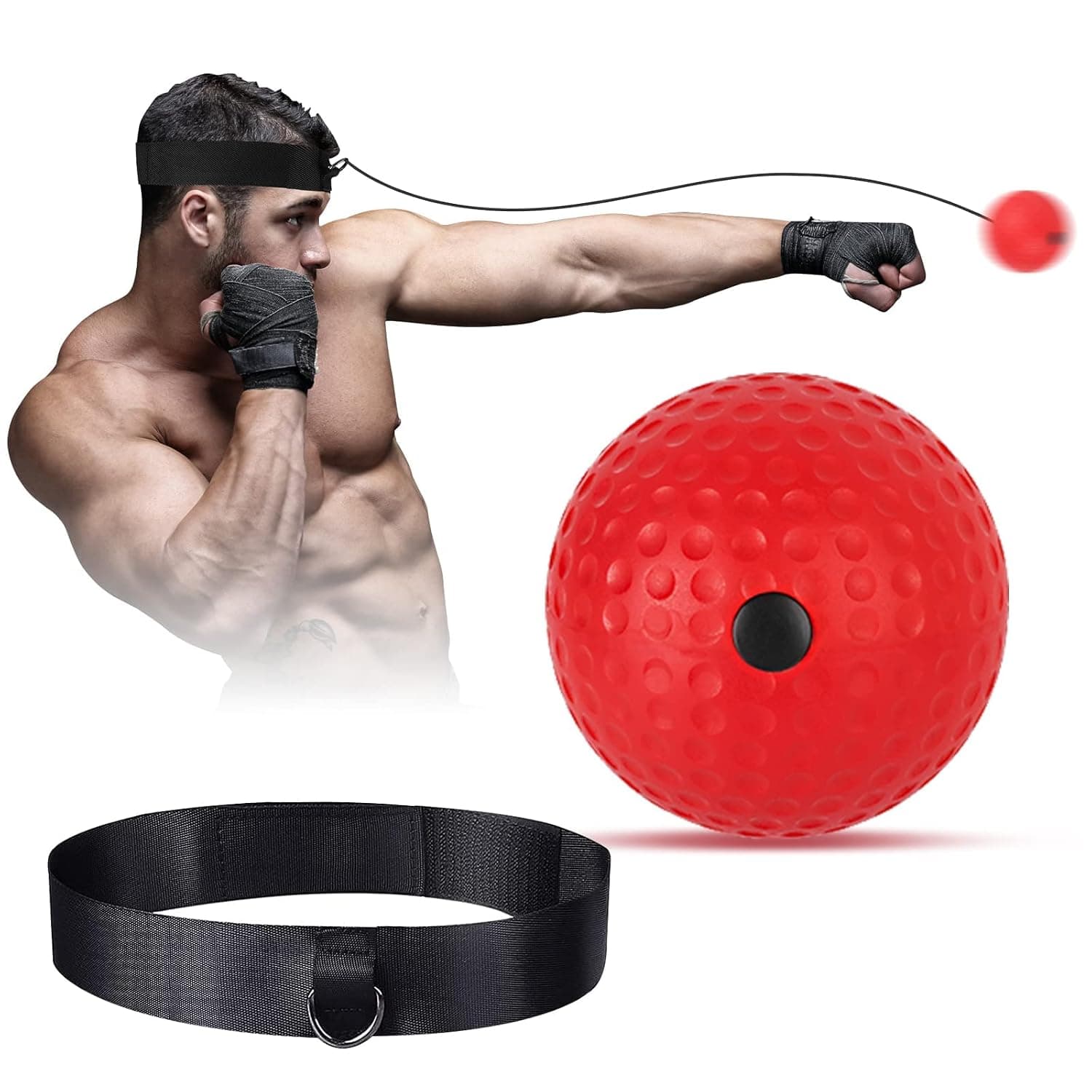 Boxing Reflex Ball Boxing Training Ball Boxing Ball with Headband Speed Training Suitable for Adult/Kids Boxing Equipment for Training Hand Eye Coordination and Fitness