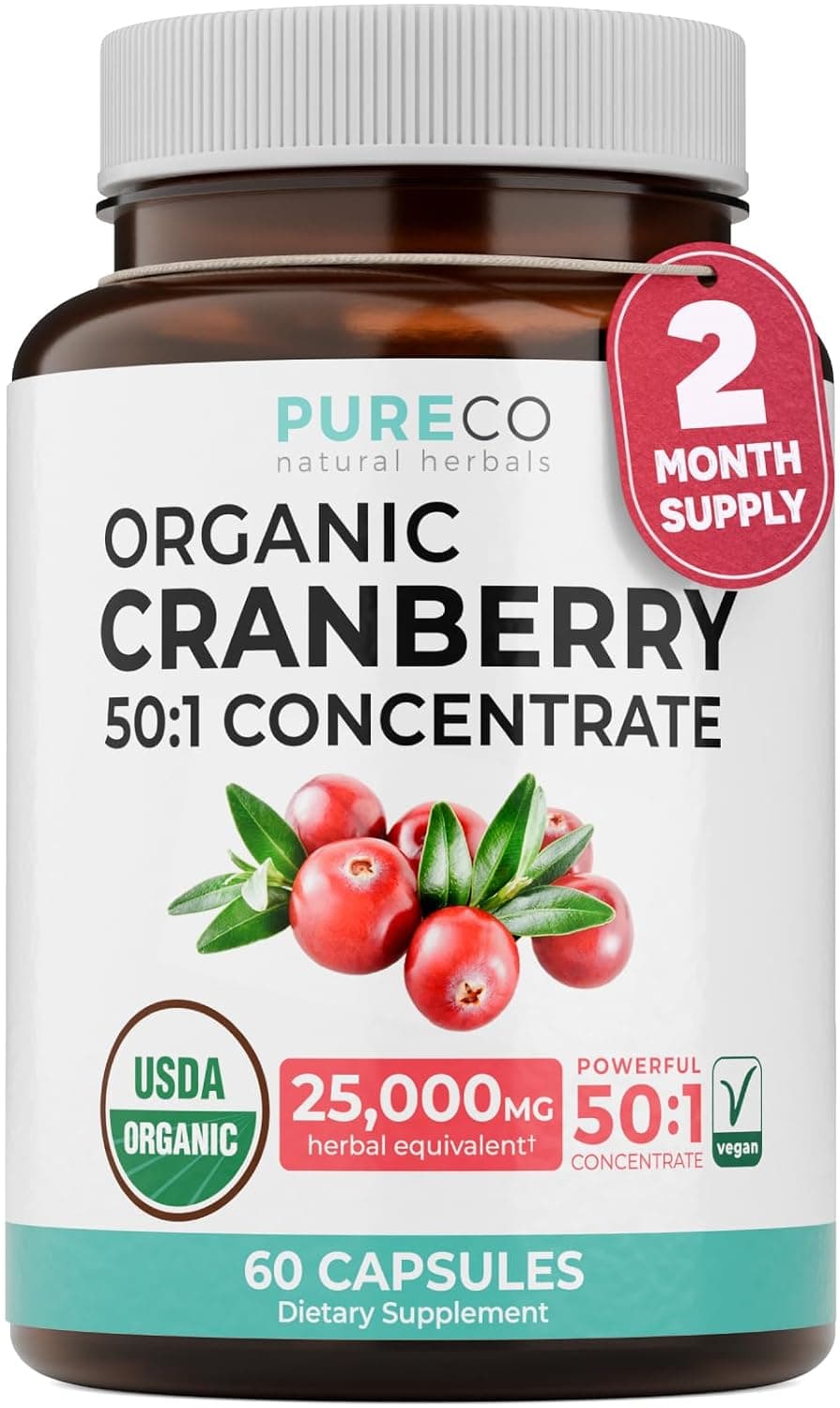 Organic Blueberry Pills - 50:1 Concentrate Equals 25,000mg Fresh Blueberries (Vegan) Fruit Extract Supplement - 60 Capsules