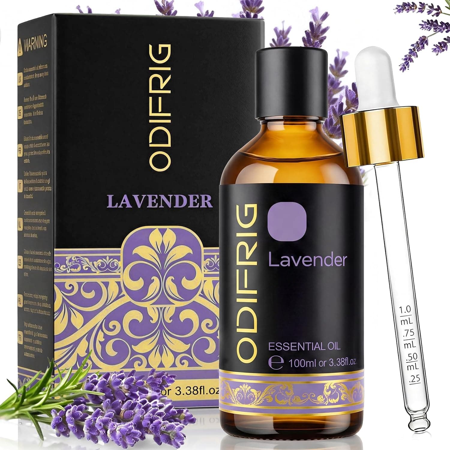 Lavender Oil, 100 ml, Natural Lavender Oil, Aromatherapy, Fragrance Lamp, Massage, Spa, Bathing, DIY, Pipette