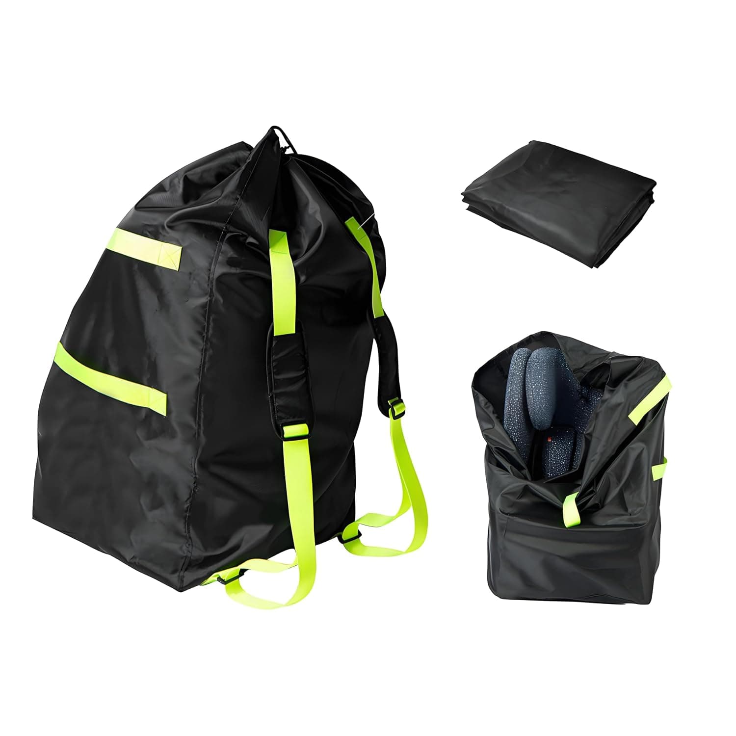 Car Seat Travel Bag for Airplane Compatible with Most Infant Car Seats and Booster Seats, Waterproof Oxford Gate Check Bag with Padded Backpack Straps for Easy Transit, 85x43x43cm
