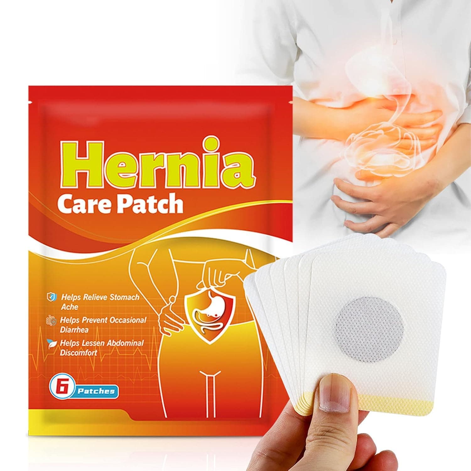 Abdominal Hernia Care Patches, 30 Pieces Abdominal Hernia Care Patches Portable Safe Reduce Pain Health Care Stomach Pain Treatment Patch for Diar